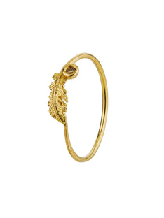 Plume Feather & Champagne Diamond Ring