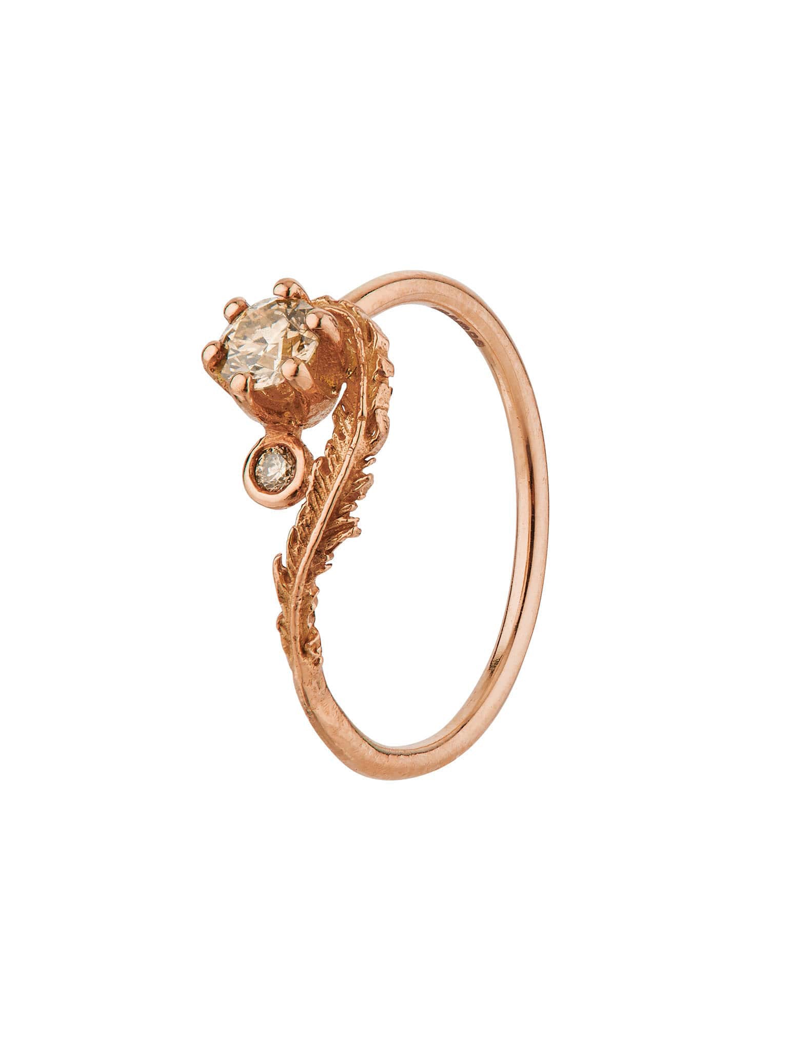 Wisp & Double Champagne Diamond Ring - image 9 | 18ct rose gold