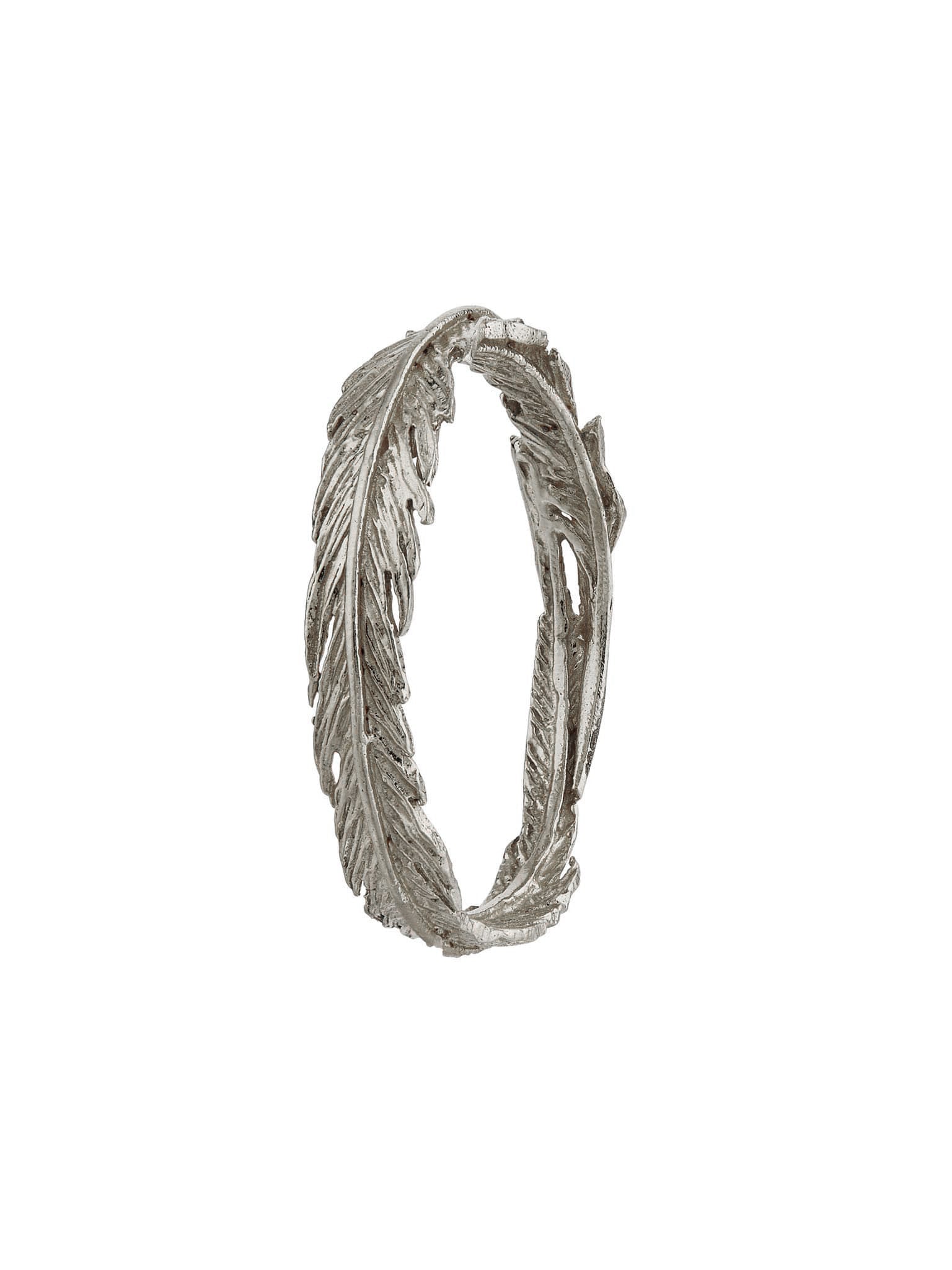 Slim Plume Wreath Ring - image 8 | platinum