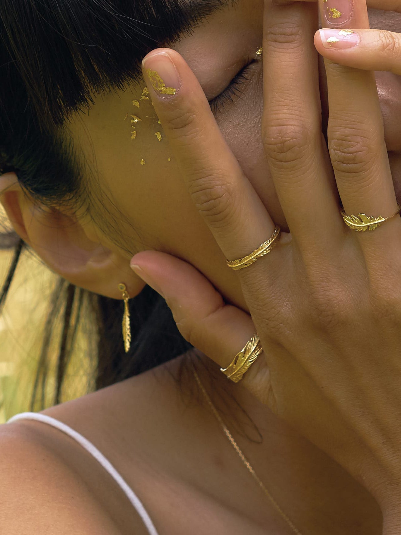 Wide Plume Wreath Ring - image 2