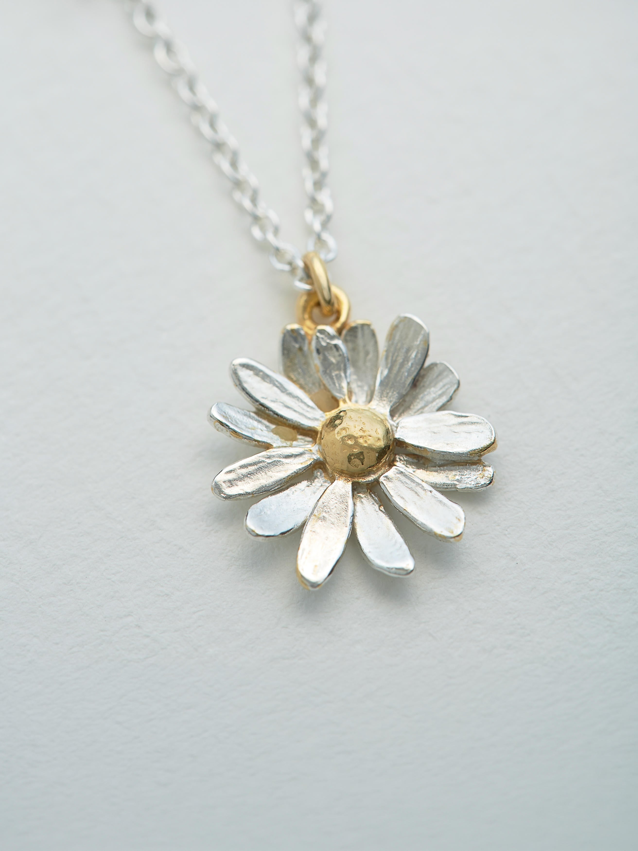 Daisy Necklace - image 3 | silver & gold plate