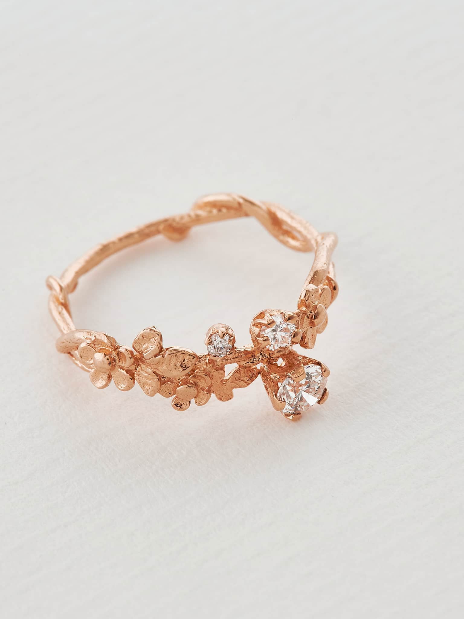 Wild Posy Twist Diamond Ring - image 10 | 18ct rose gold