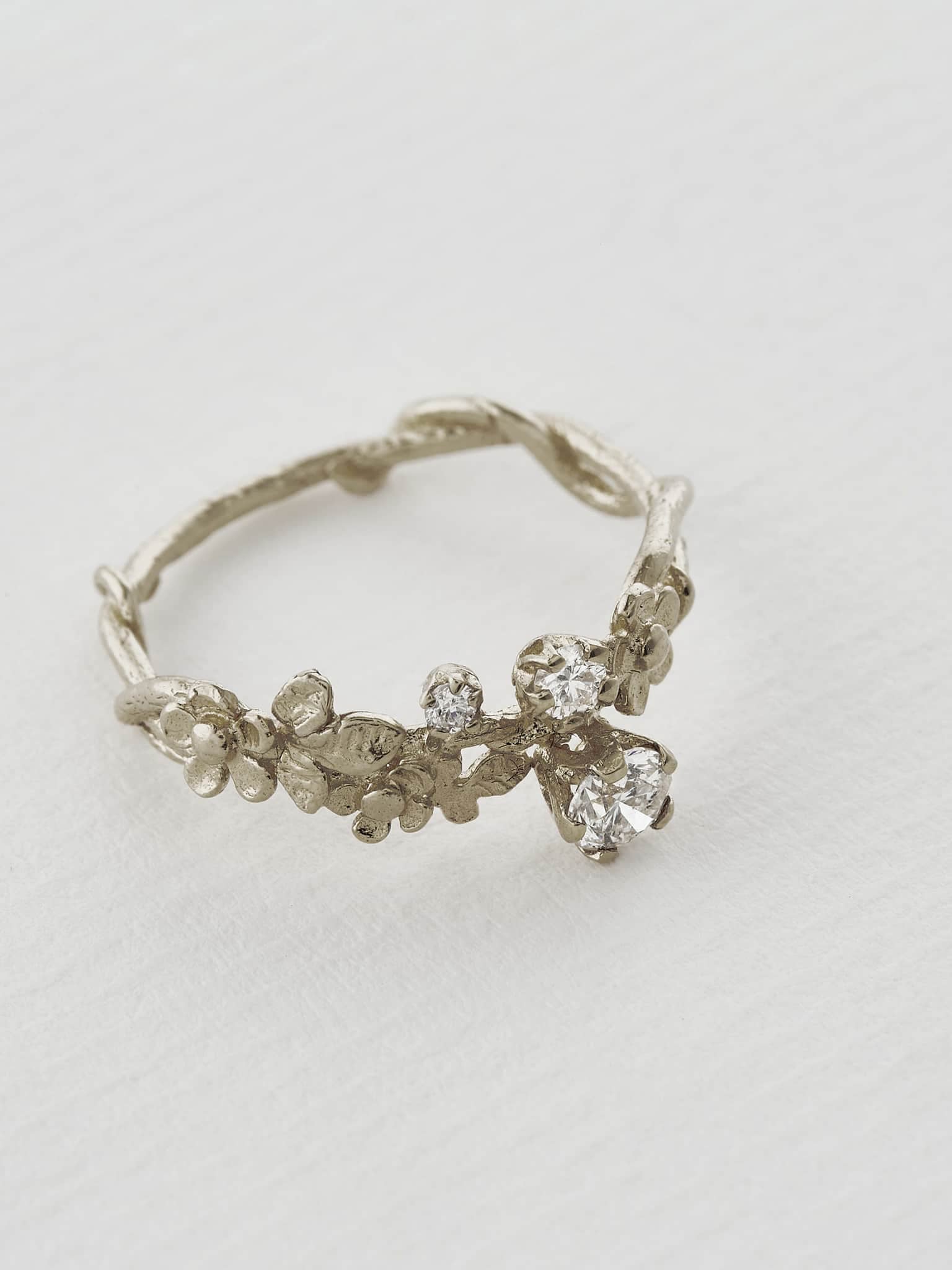 Wild Posy Twist Diamond Ring - image 7 | 18ct white gold
