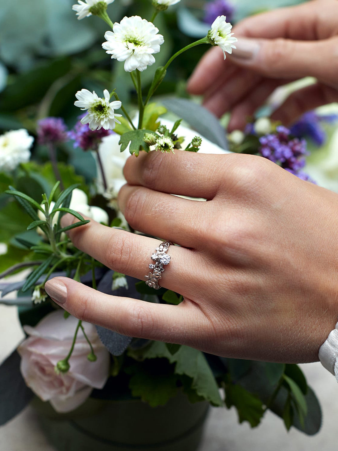 Wild Posy Twist Diamond Ring - image 2