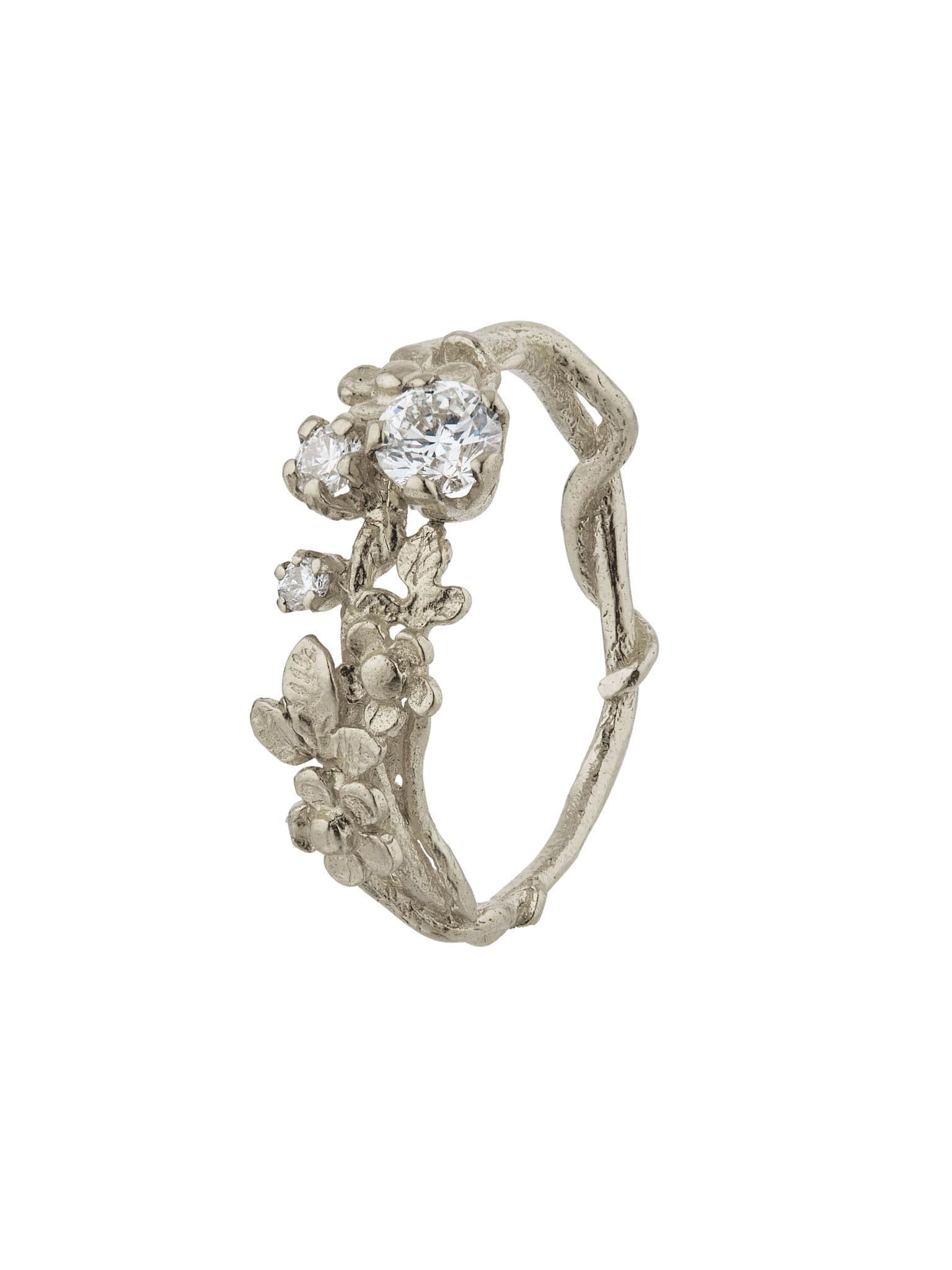 Wild Posy Twist Diamond Ring - image 12 | platinum