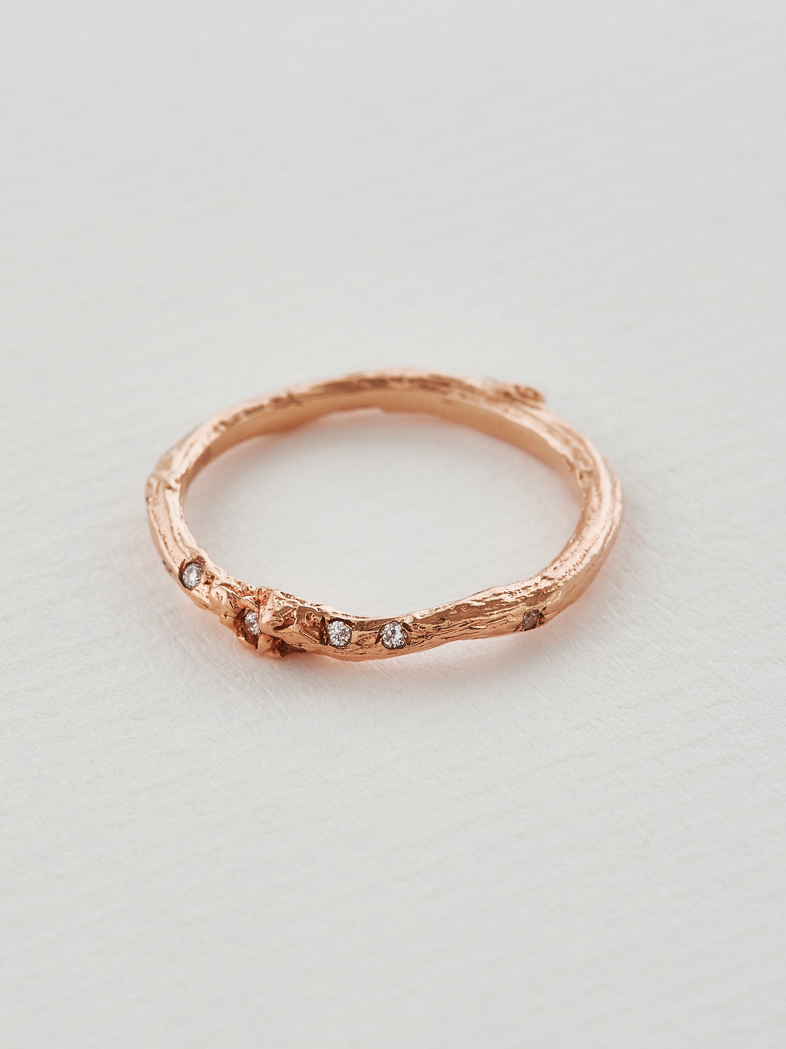 Birch Diamond Band 2mm - image 7 | 18ct rose gold
