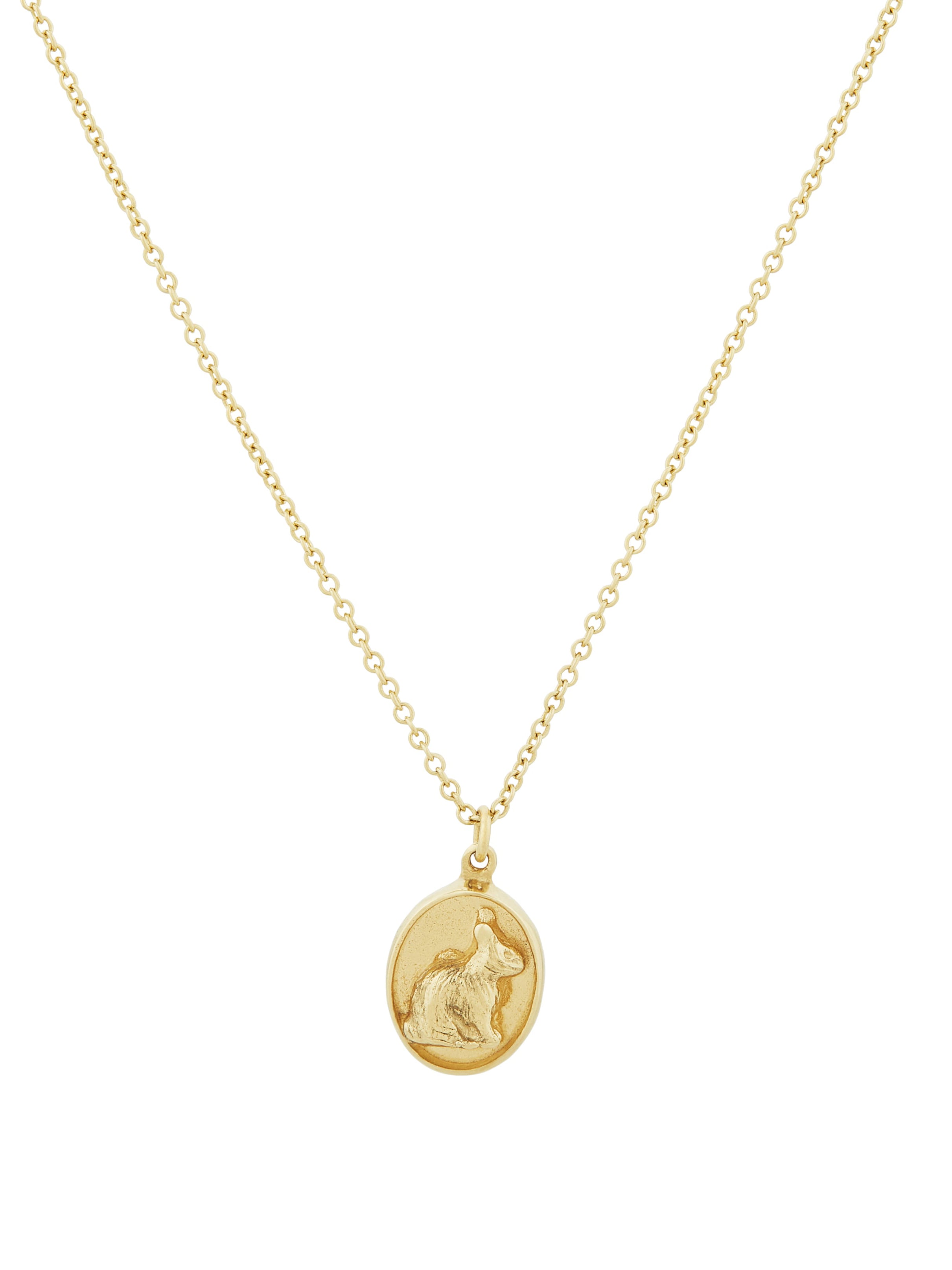 Rabbit Cameo Necklace - image 1 | 18ct yellow gold