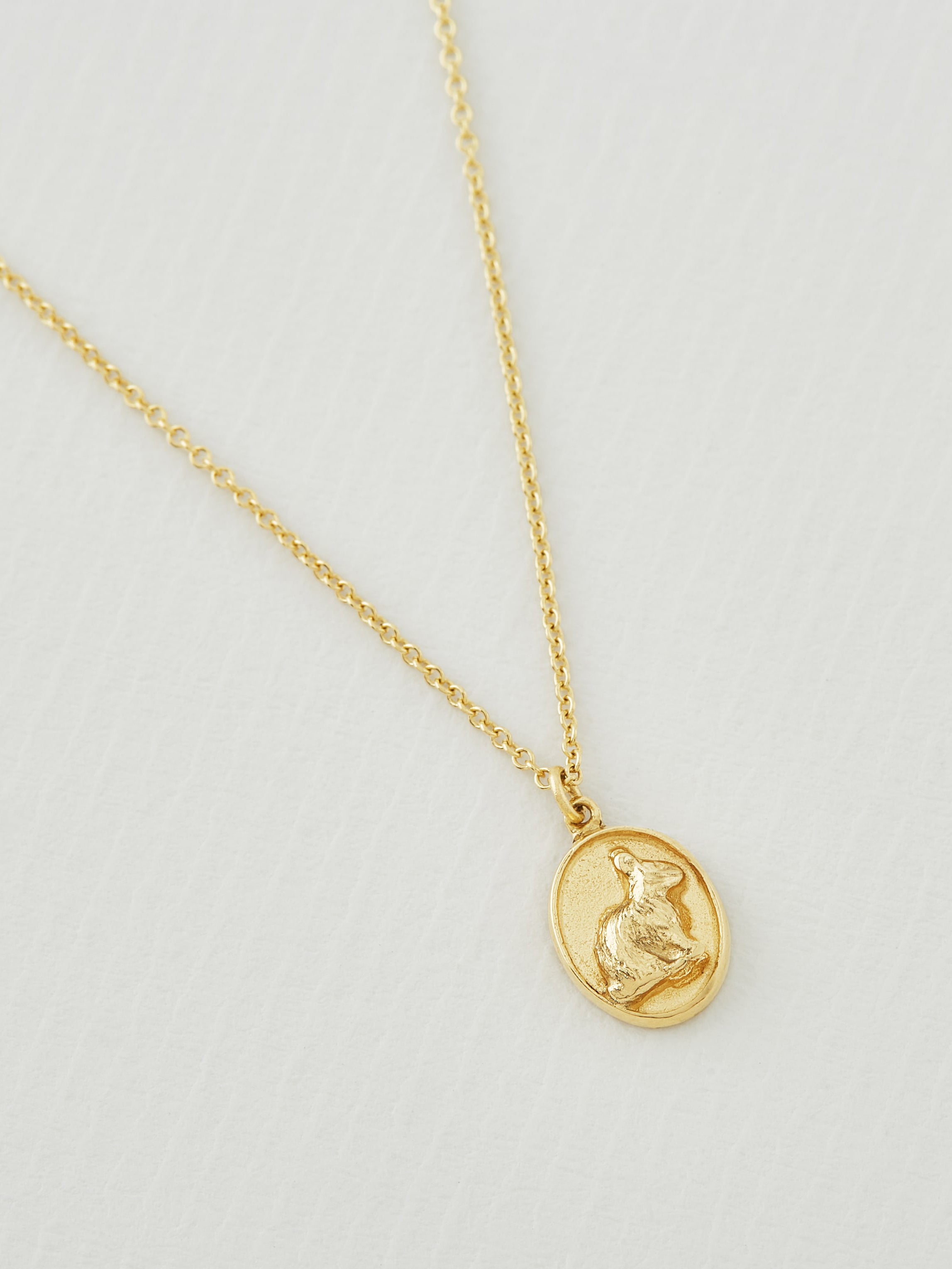 Rabbit Cameo Necklace - image 3 | 18ct yellow gold