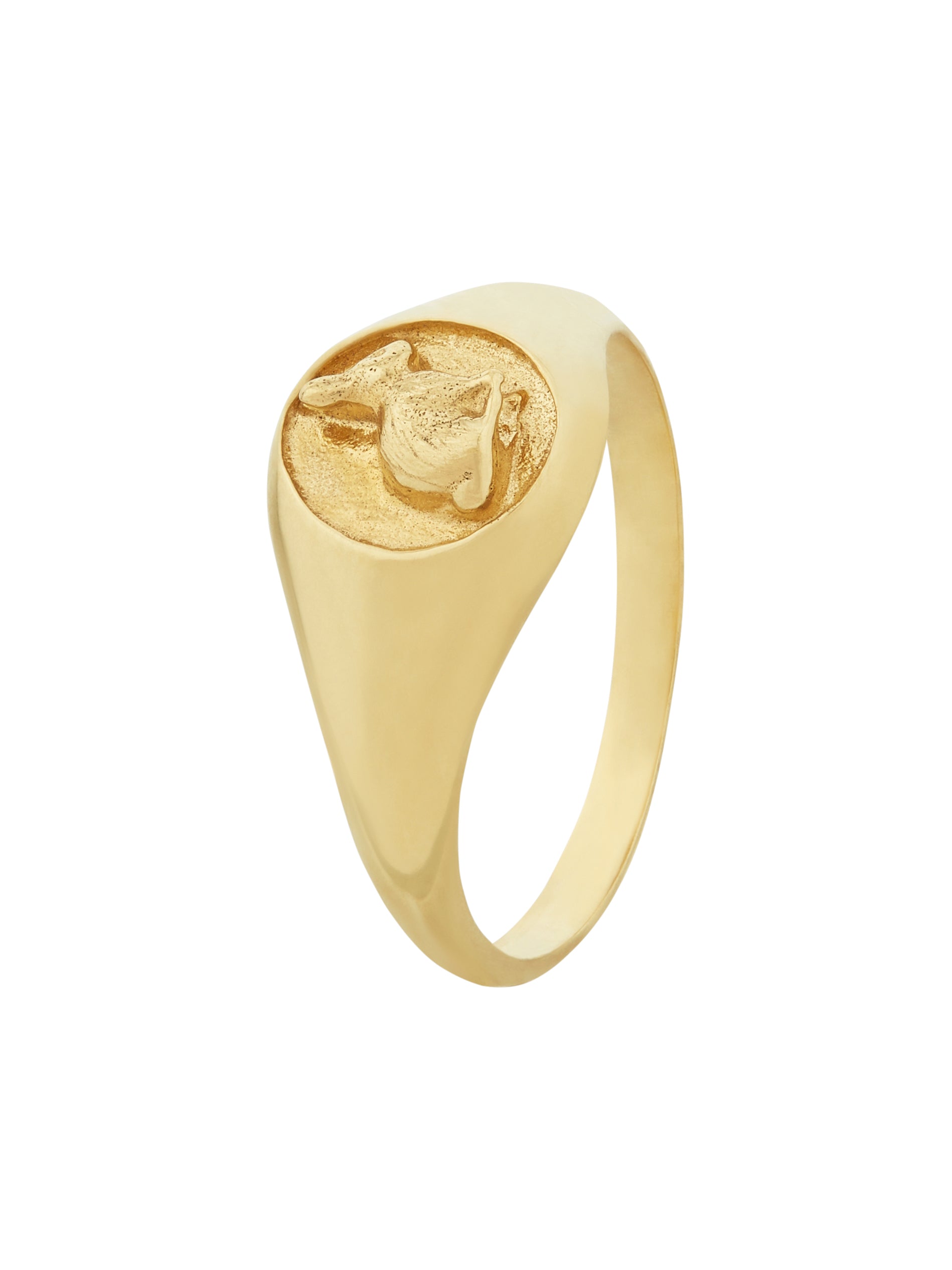 Rabbit Cameo Signet Ring - image 1 | 18ct yellow gold