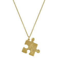 Floral Puzzle Piece Necklace
