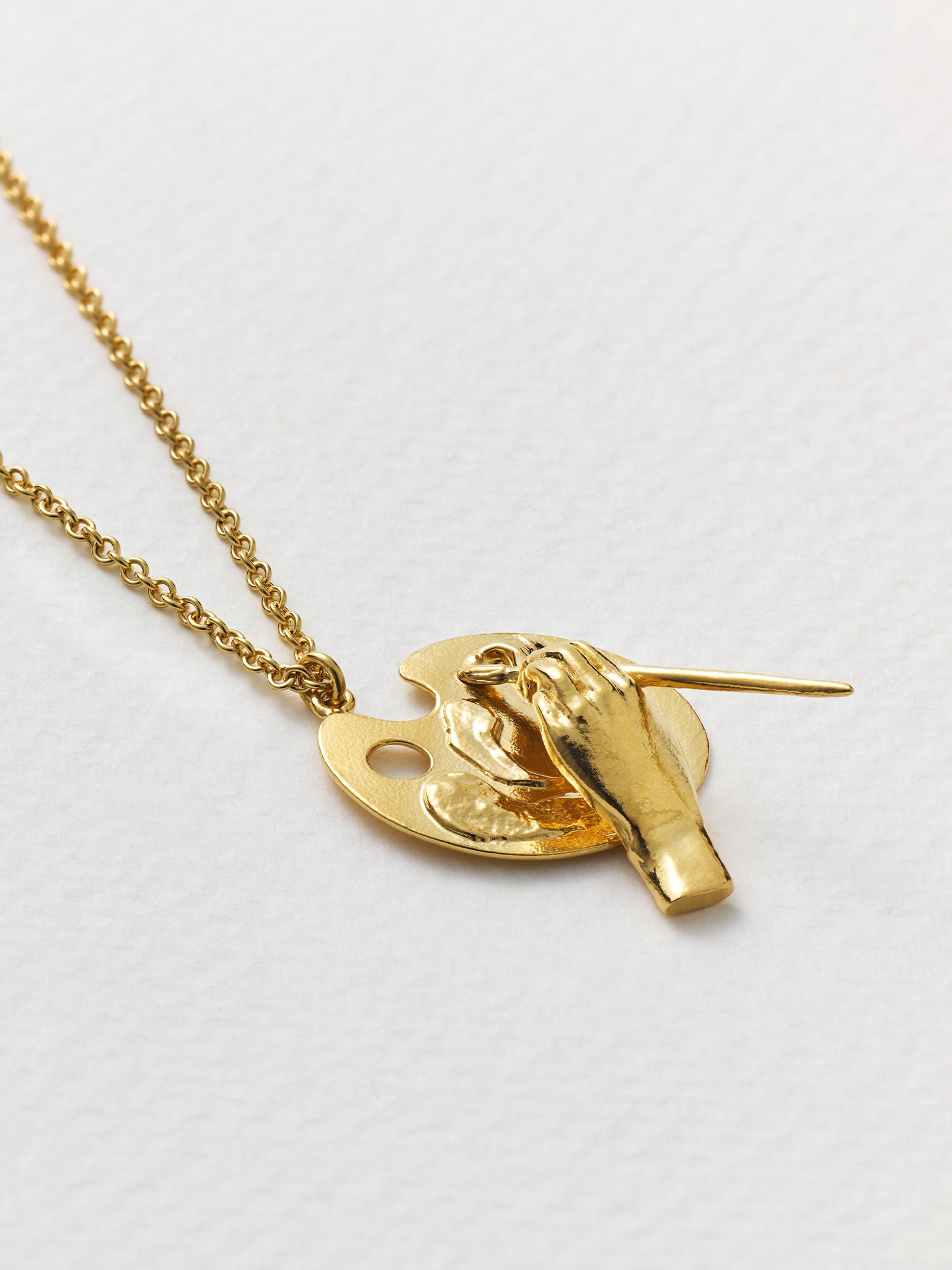 Artist's Palette Necklace - image 3 | gold plate