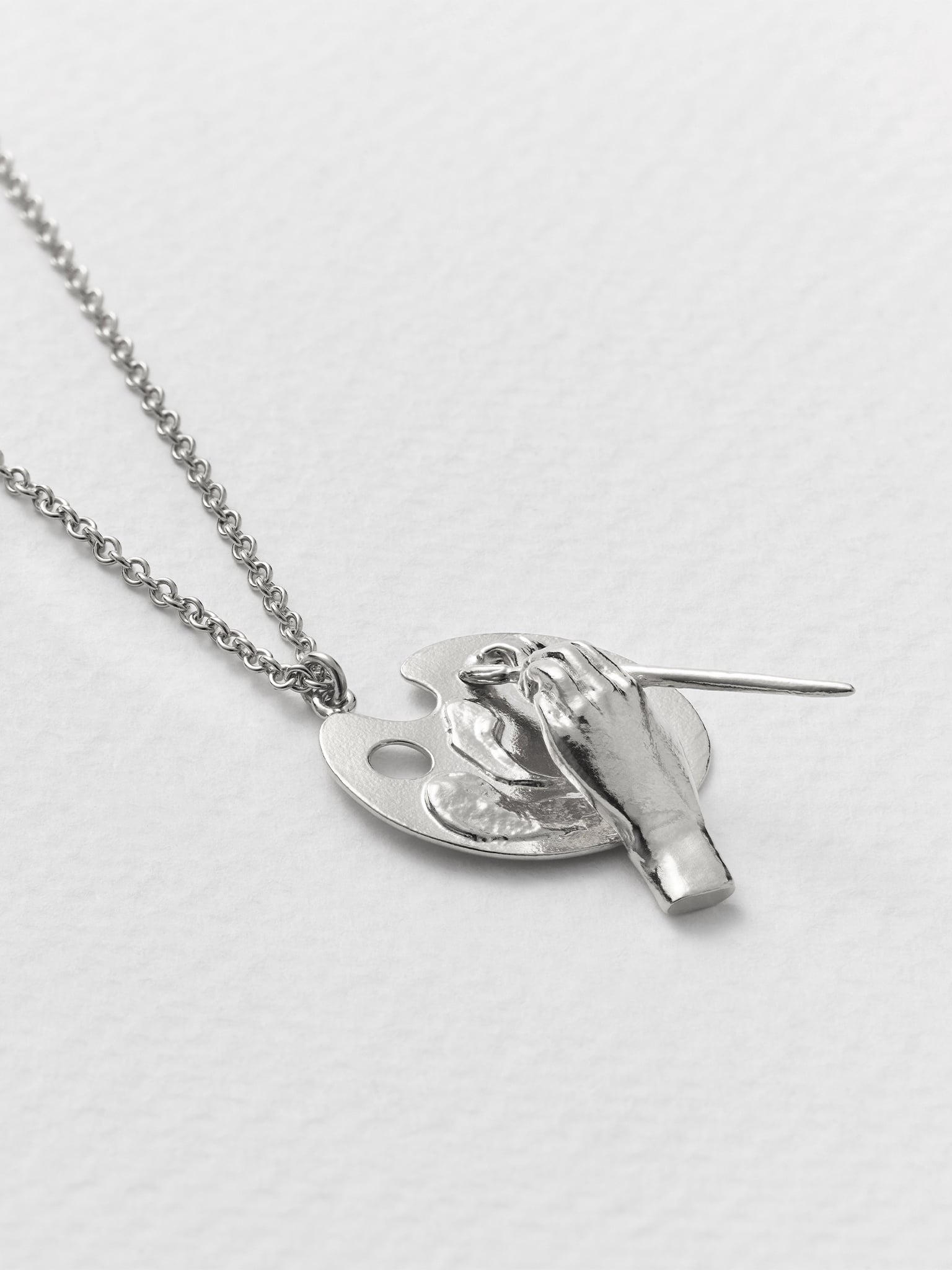 Artist's Palette Necklace - image 5 | silver
