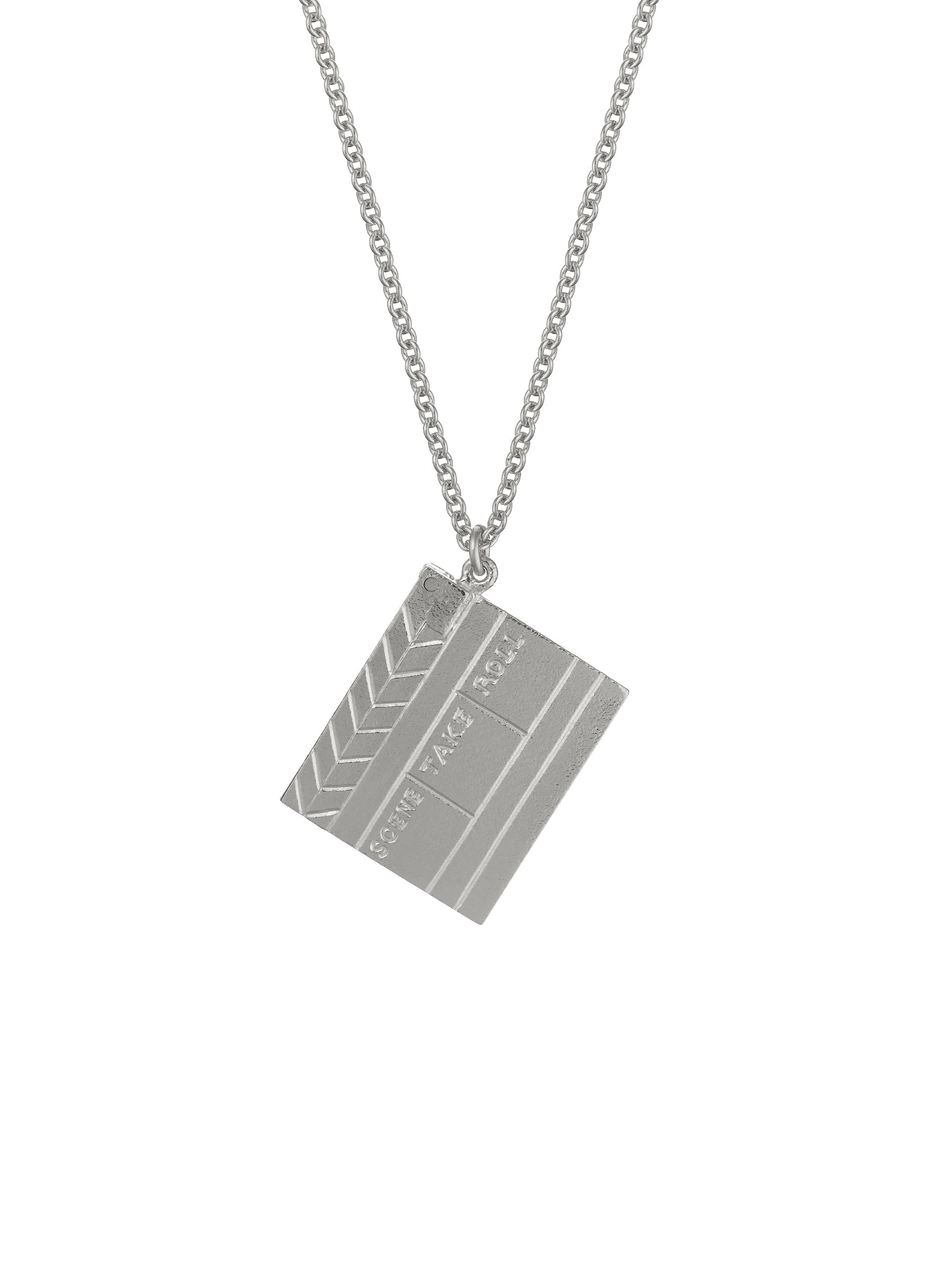 Going to the Movies Clapperboard Necklace - image 5 | silver