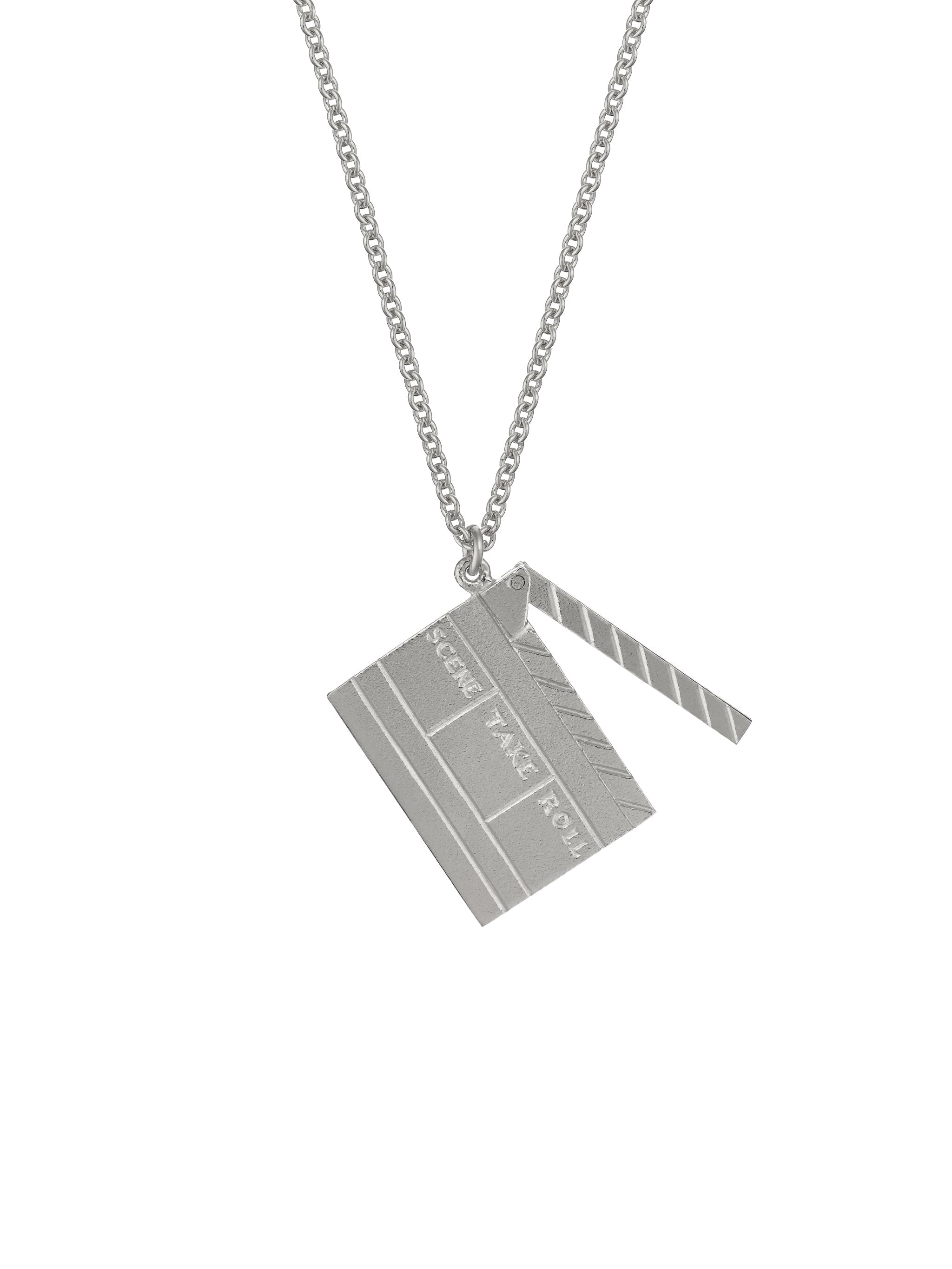 Going to the Movies Clapperboard Necklace - image 7 | silver
