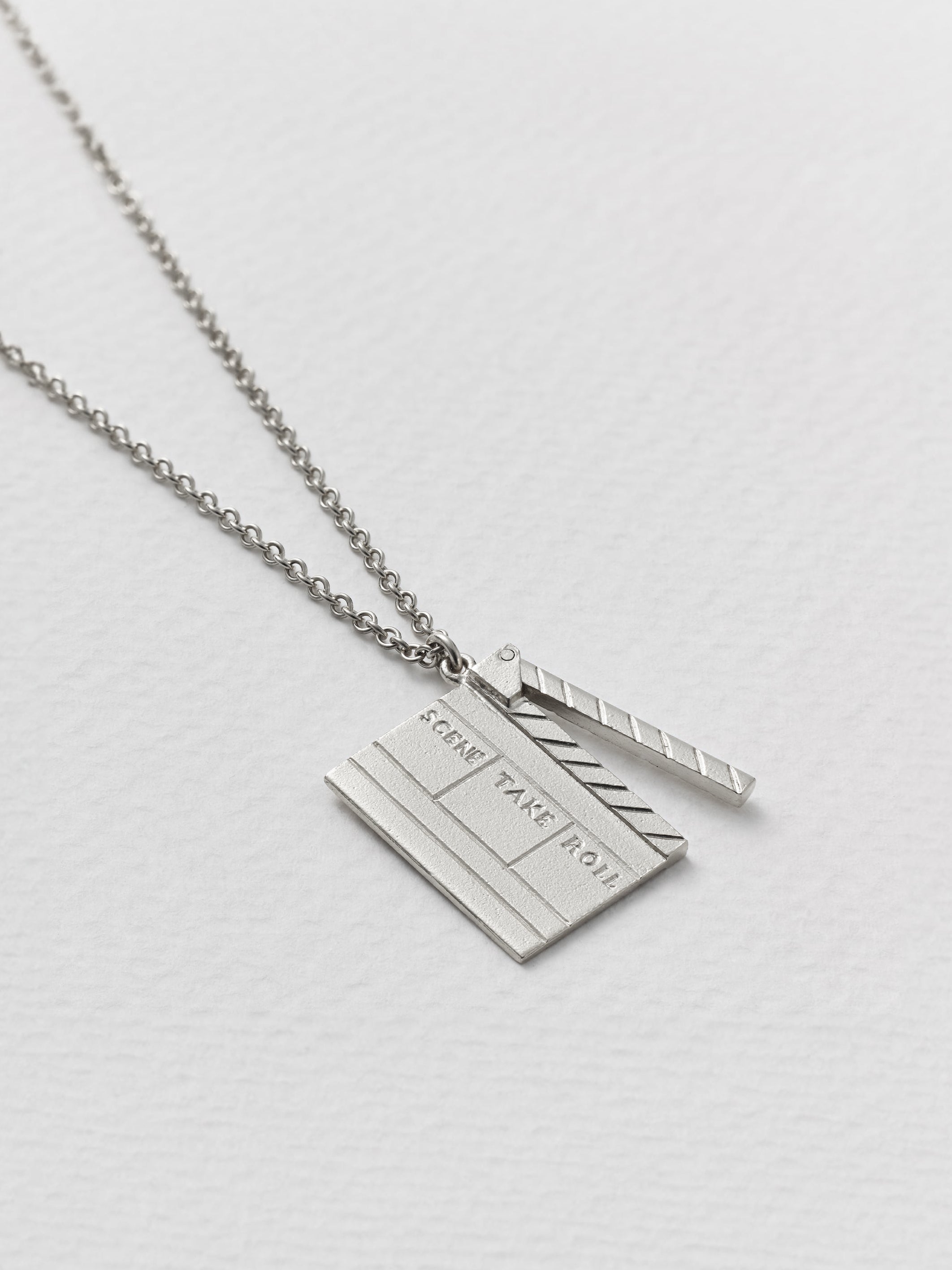 Going to the Movies Clapperboard Necklace - image 6 | silver