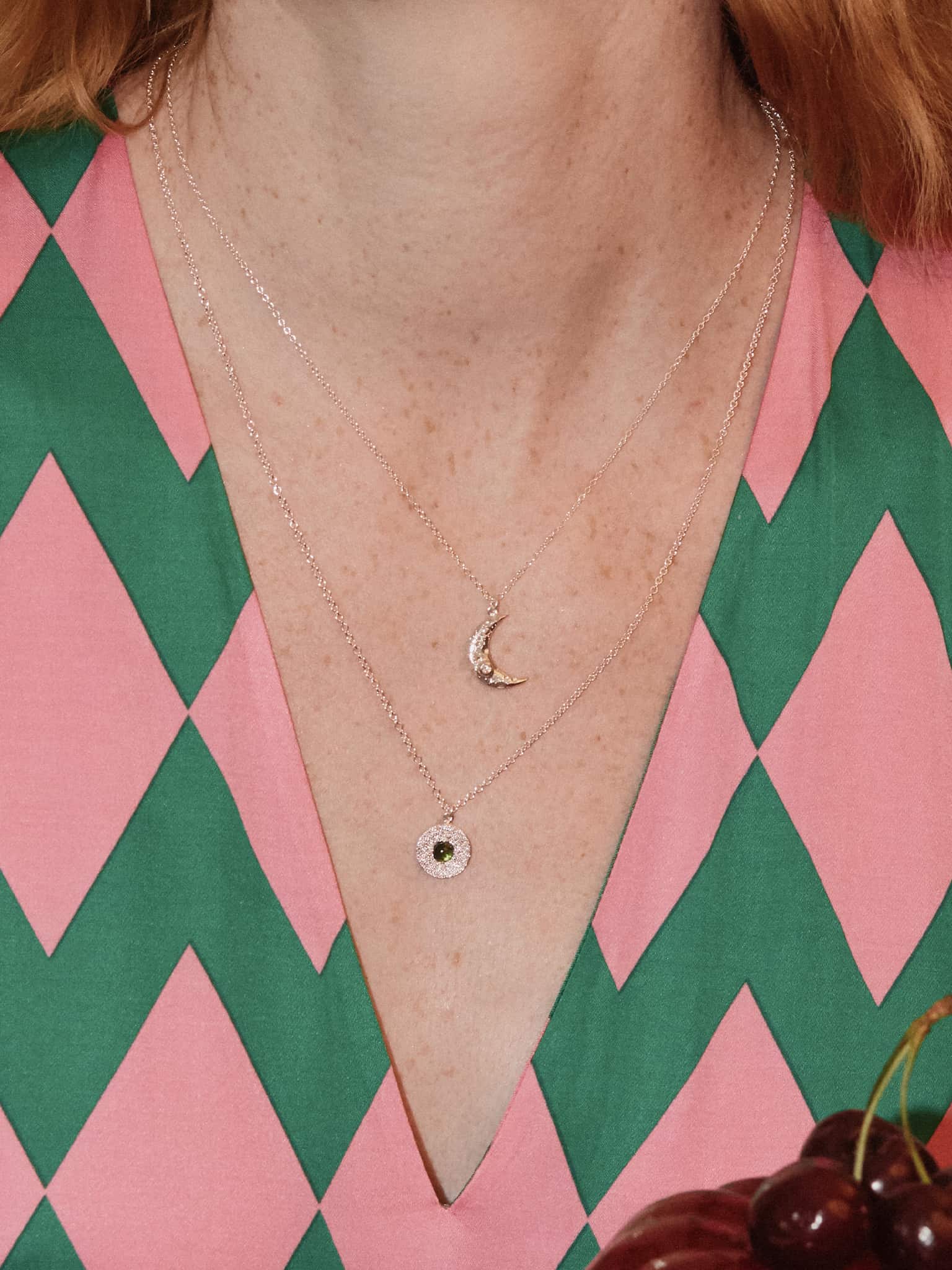 Stargazing Crescent Moon Necklace with Diamonds - image 9