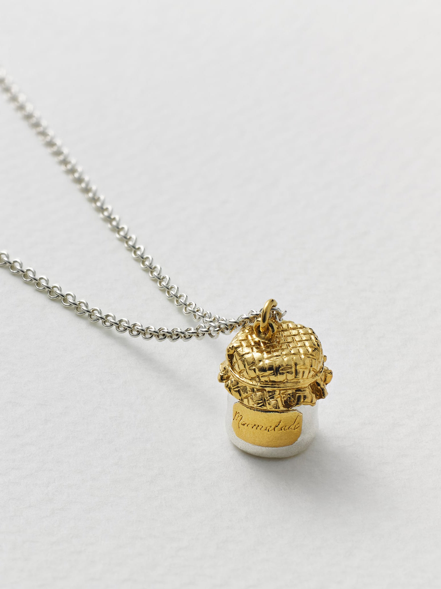 Marmalade Jar Necklace - image 3 | silver & gold plate
