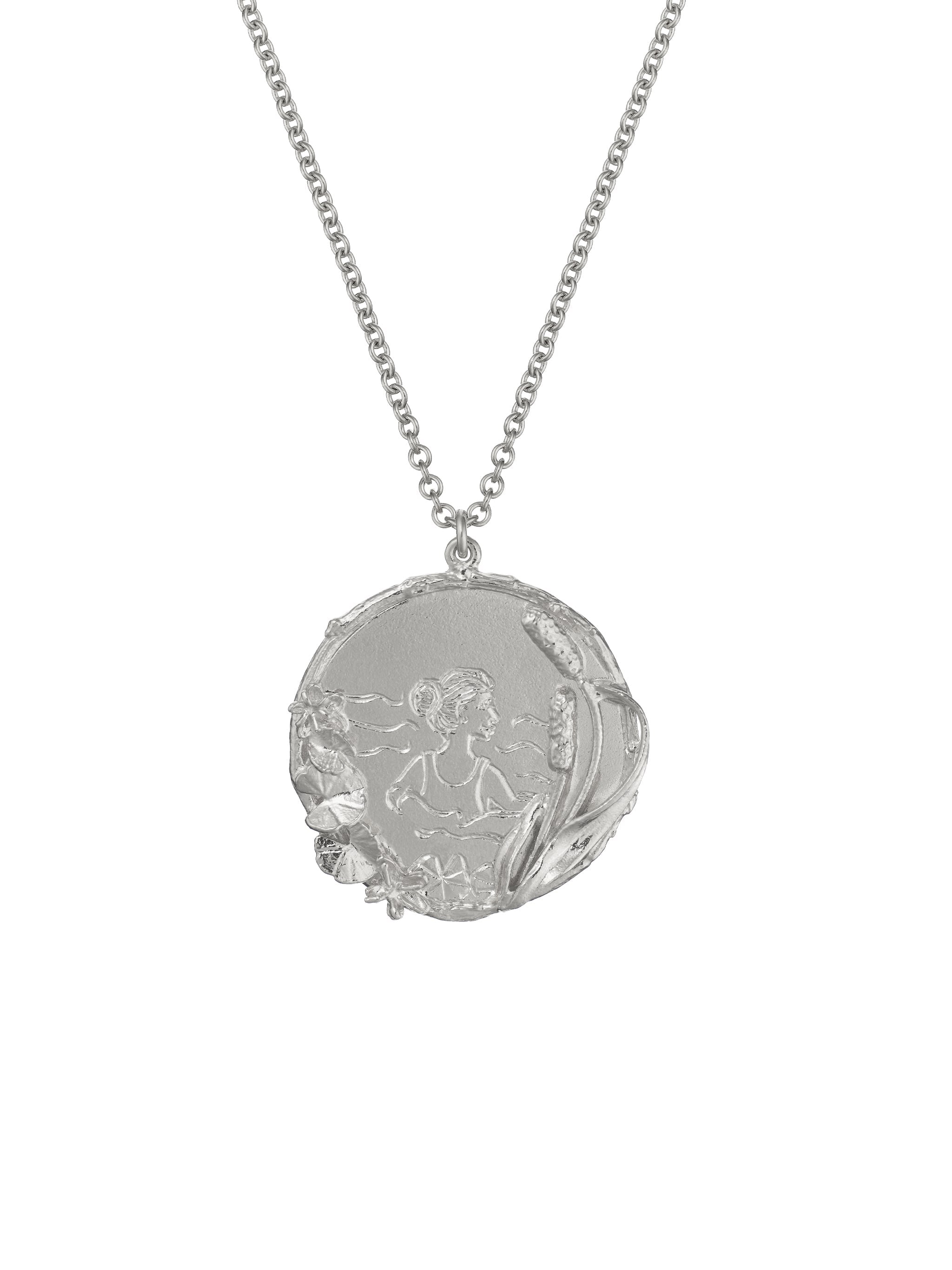 Wild Swimming Medallion Necklace with "Into the Wild" Engraving - image 6 | silver