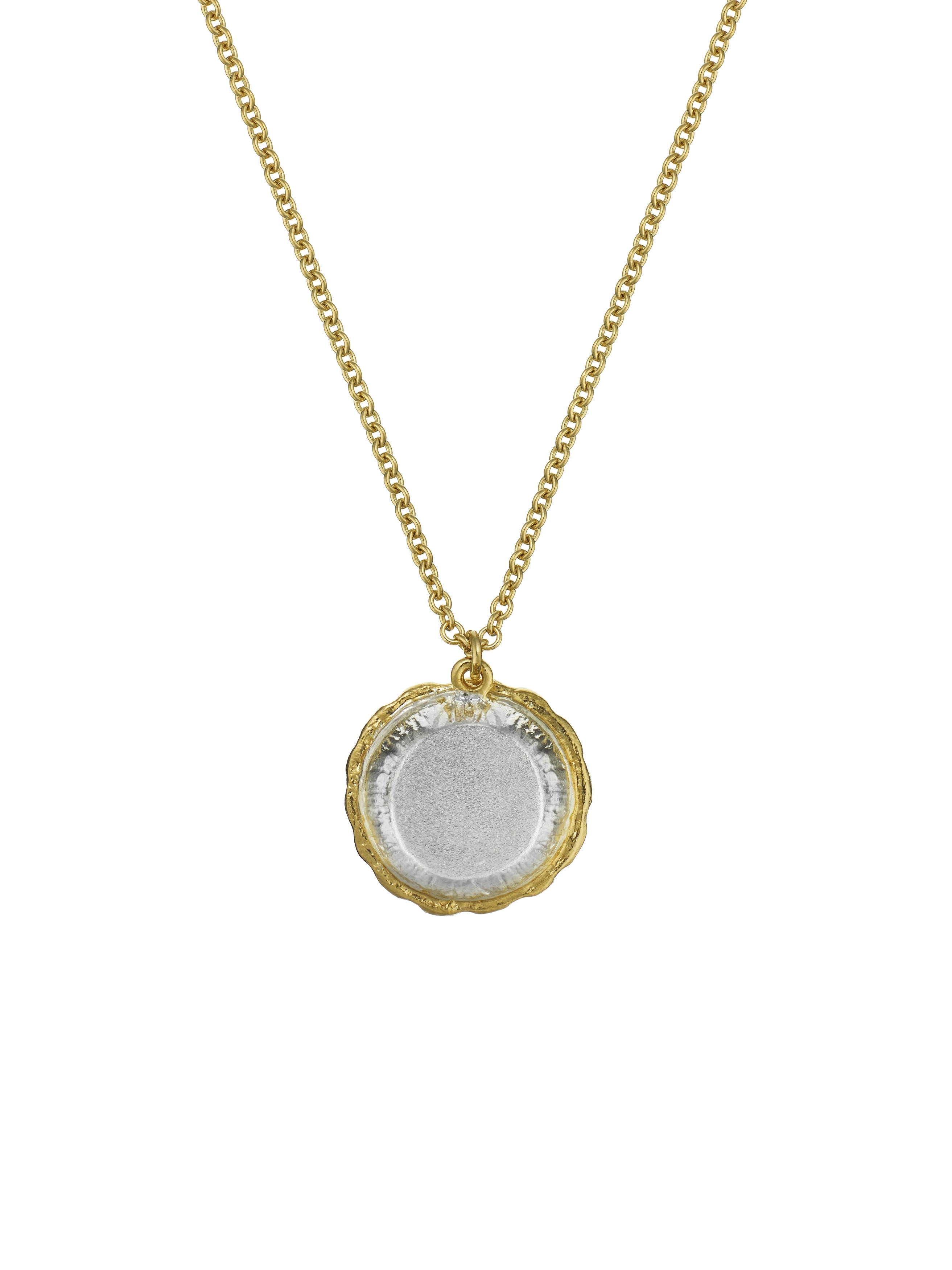 Apple Pie Necklace - image 4 | silver & gold plate