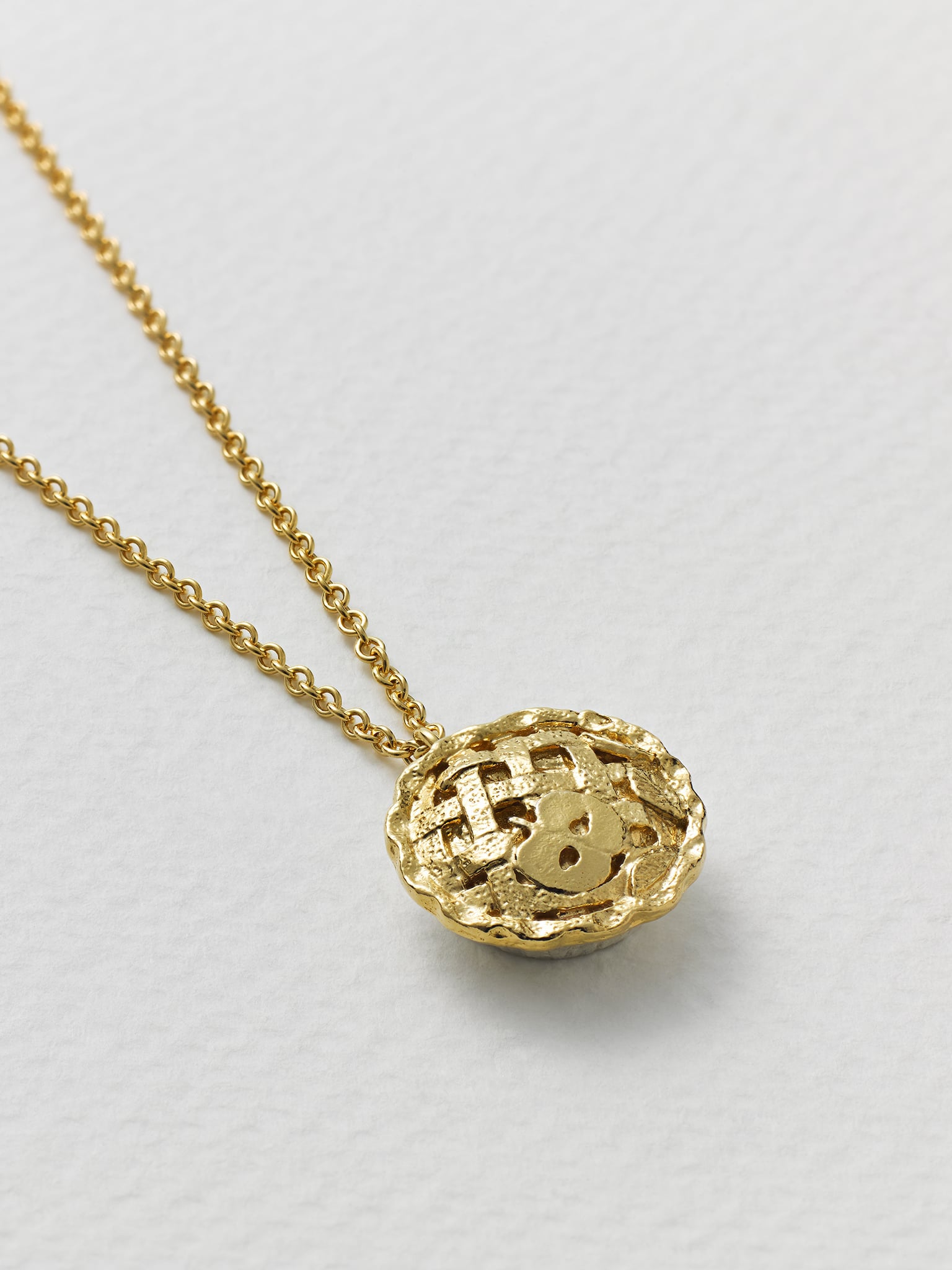 Apple Pie Necklace - image 3 | silver & gold plate