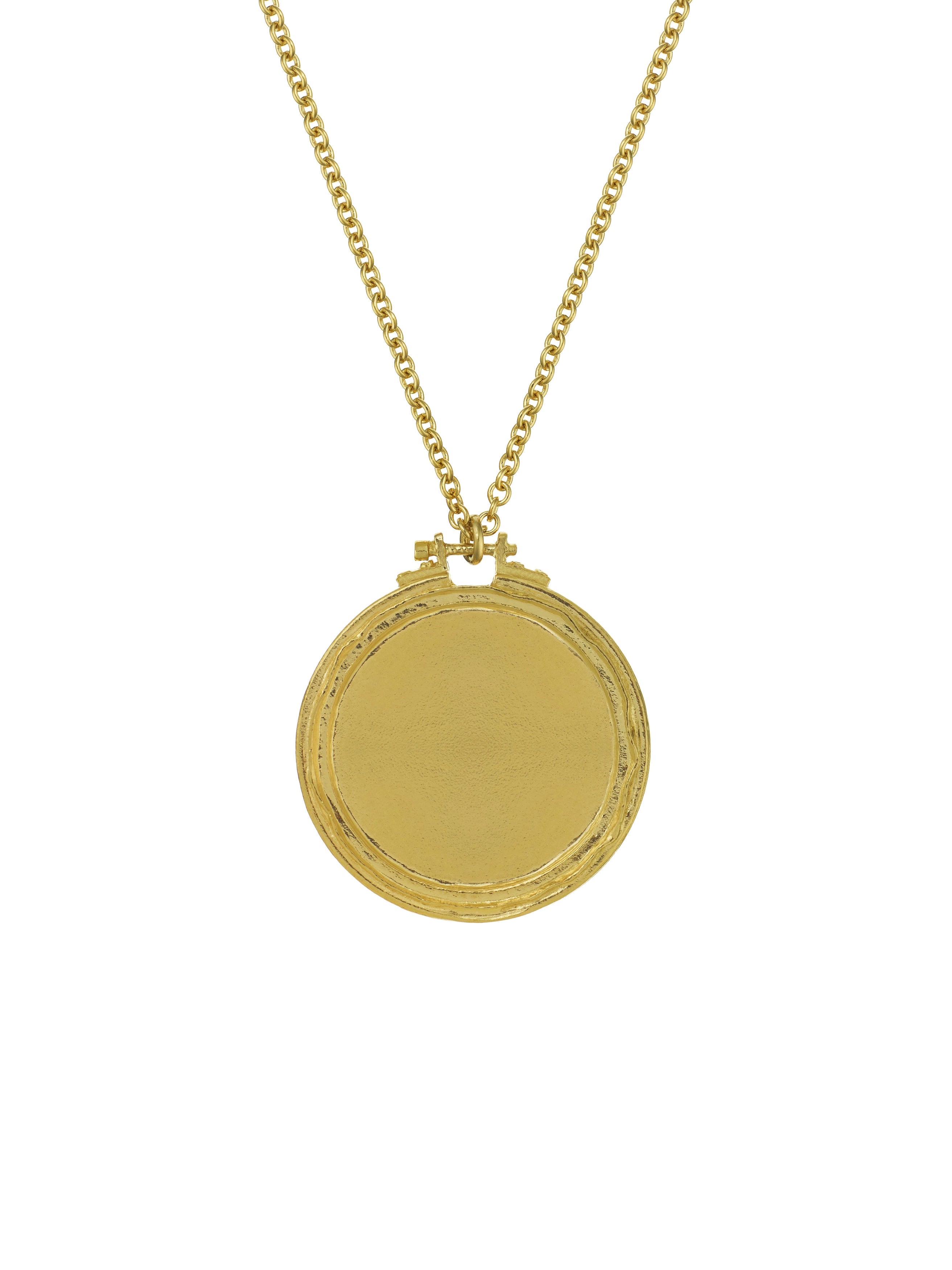 Embroidery Loop Necklace - image 4 | gold plate