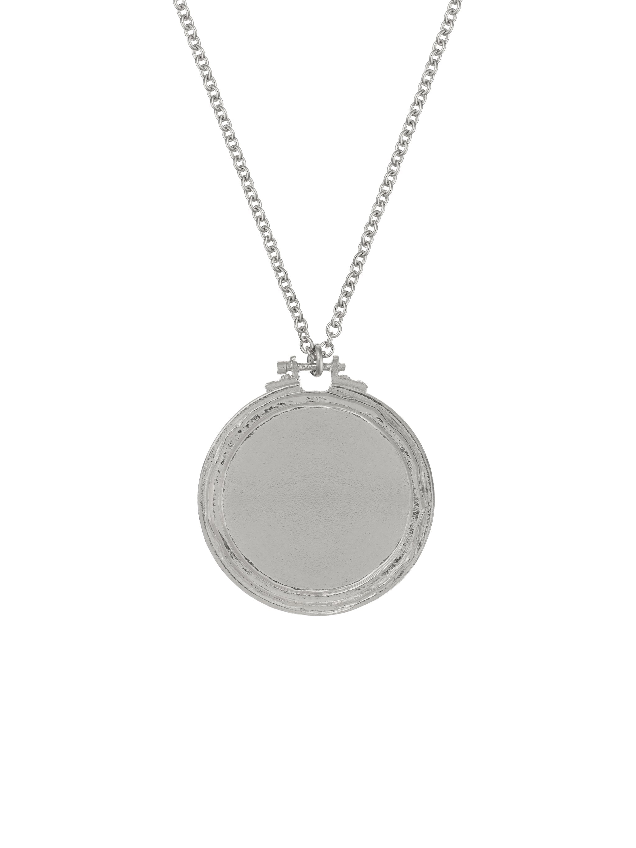 Embroidery Loop Necklace - image 7 | silver