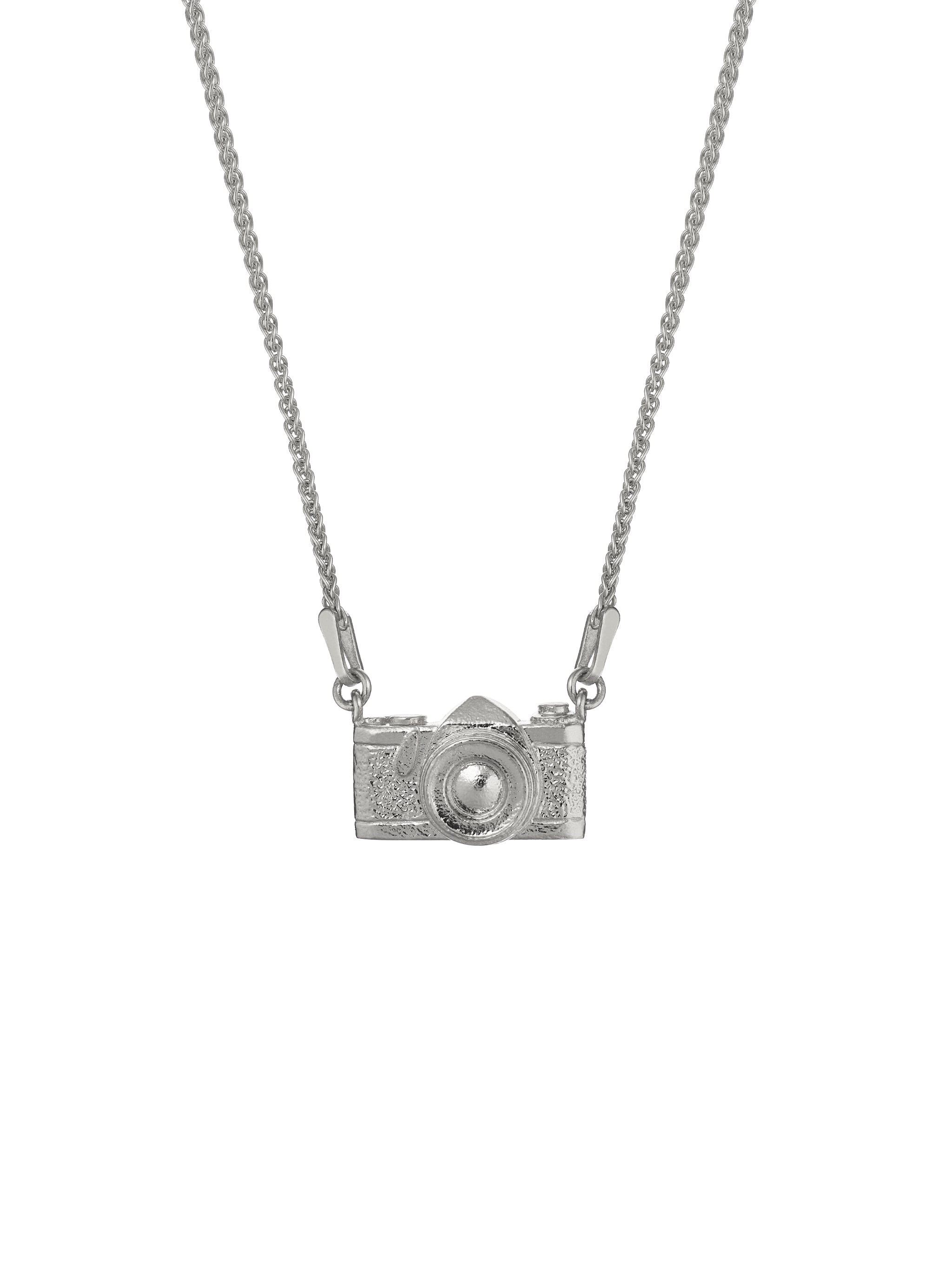 In-line Vintage Camera Necklace - image 5 | silver