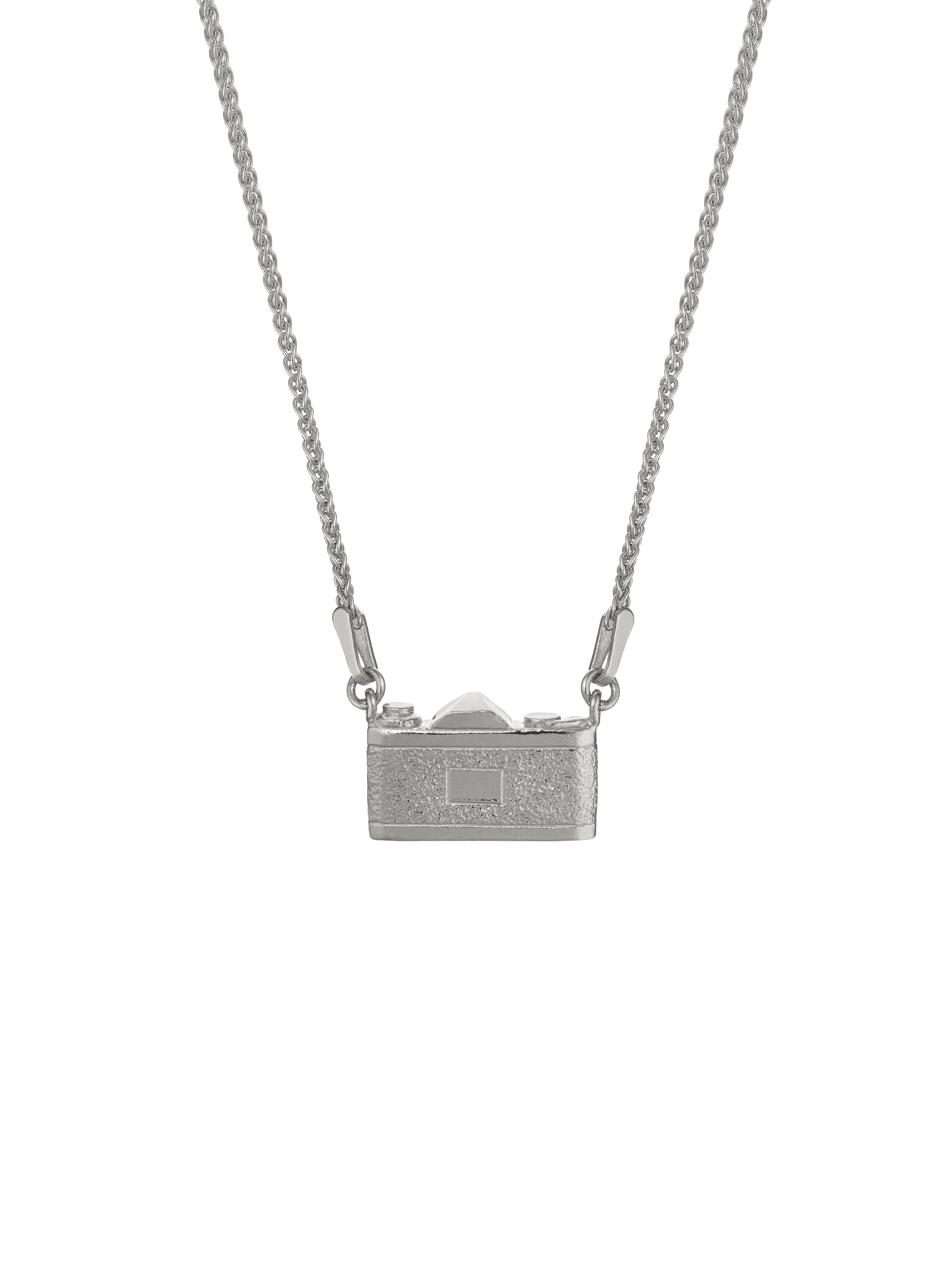 In-line Vintage Camera Necklace - image 7 | silver