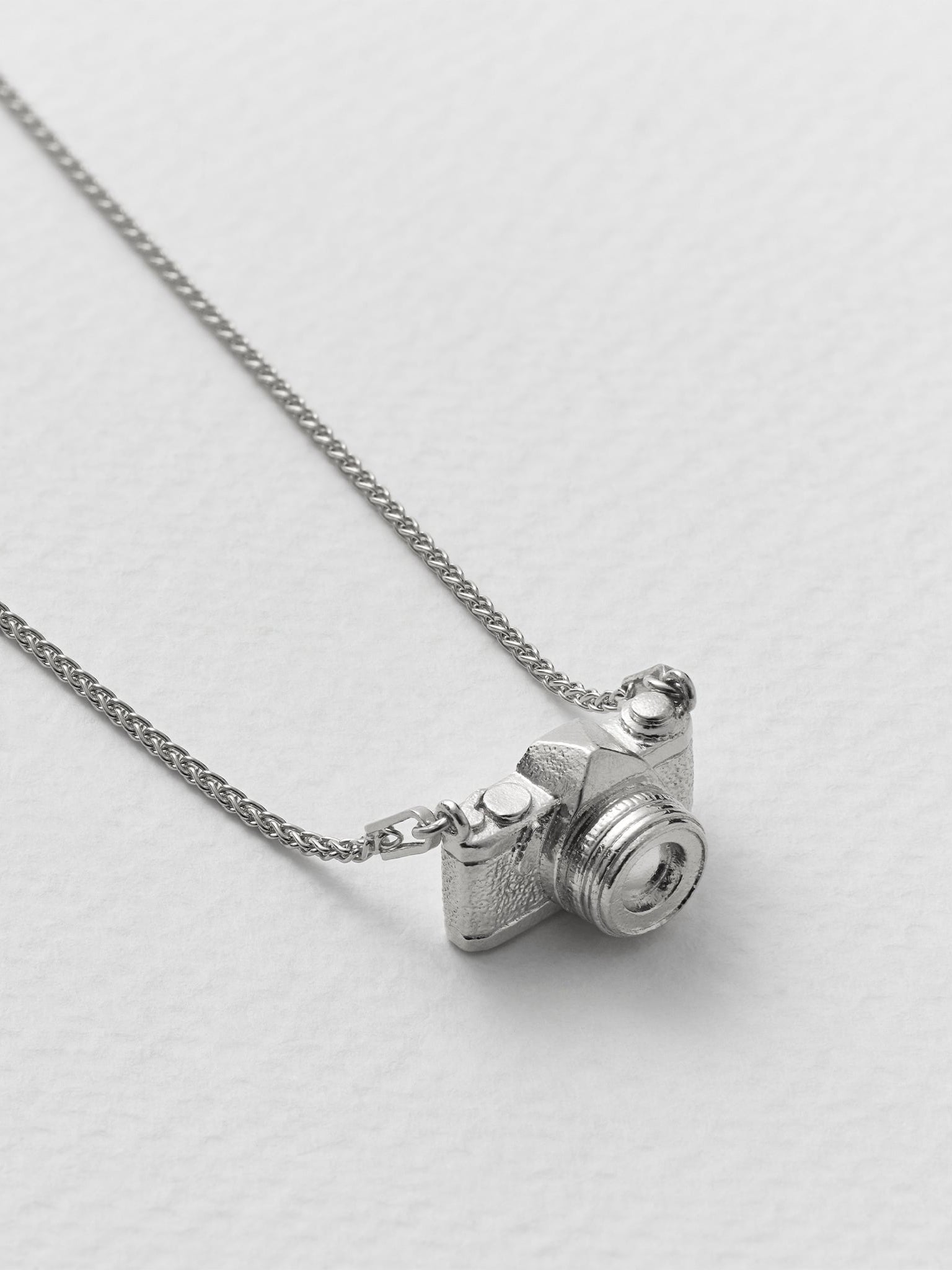In-line Vintage Camera Necklace - image 6 | silver