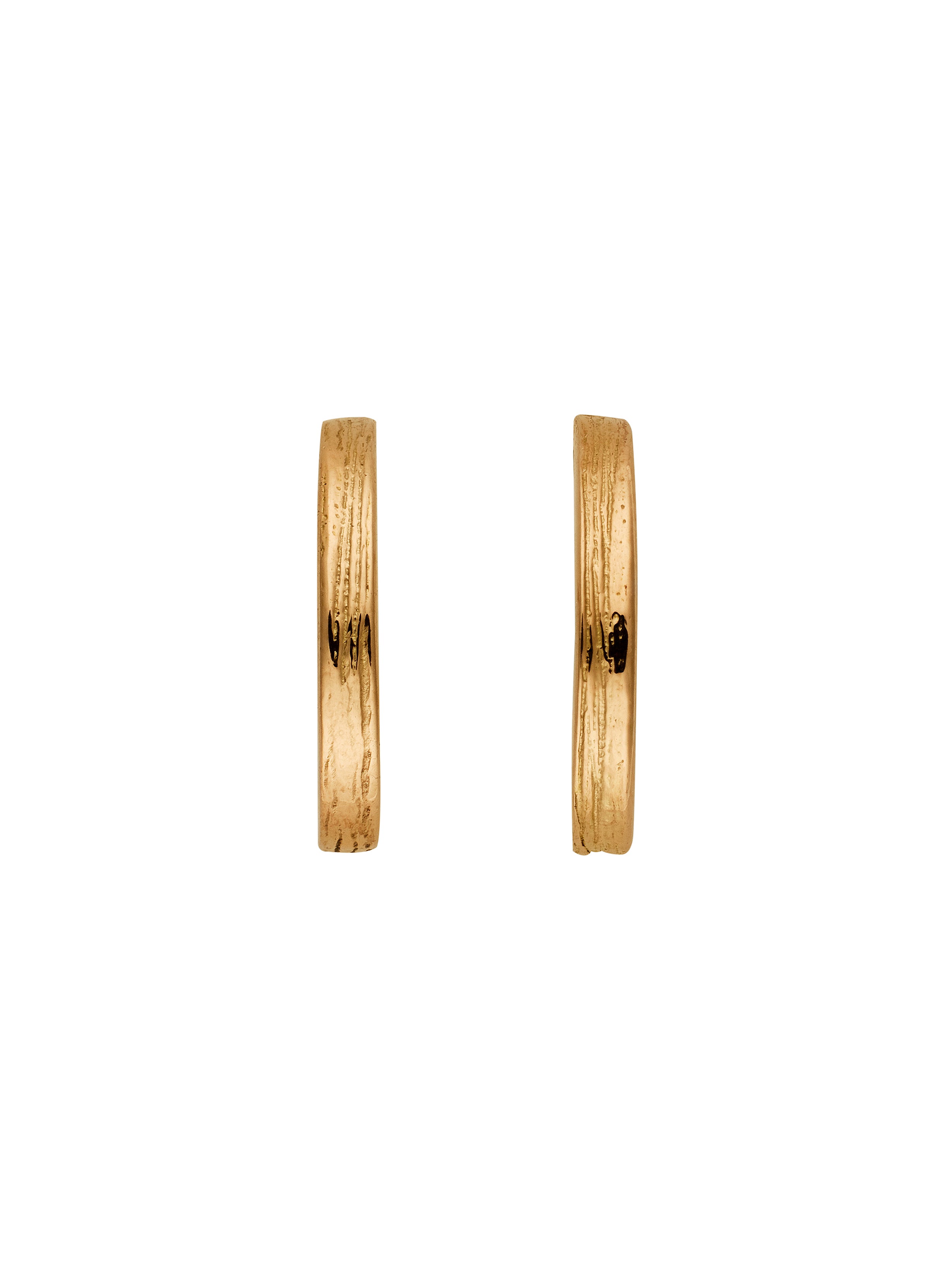 Fine Textured Mini Hoop Earrings - image 1 | 18ct rose gold