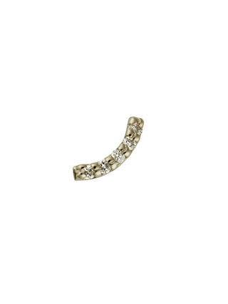 Crescent Bar Diamond Single Stud Earring