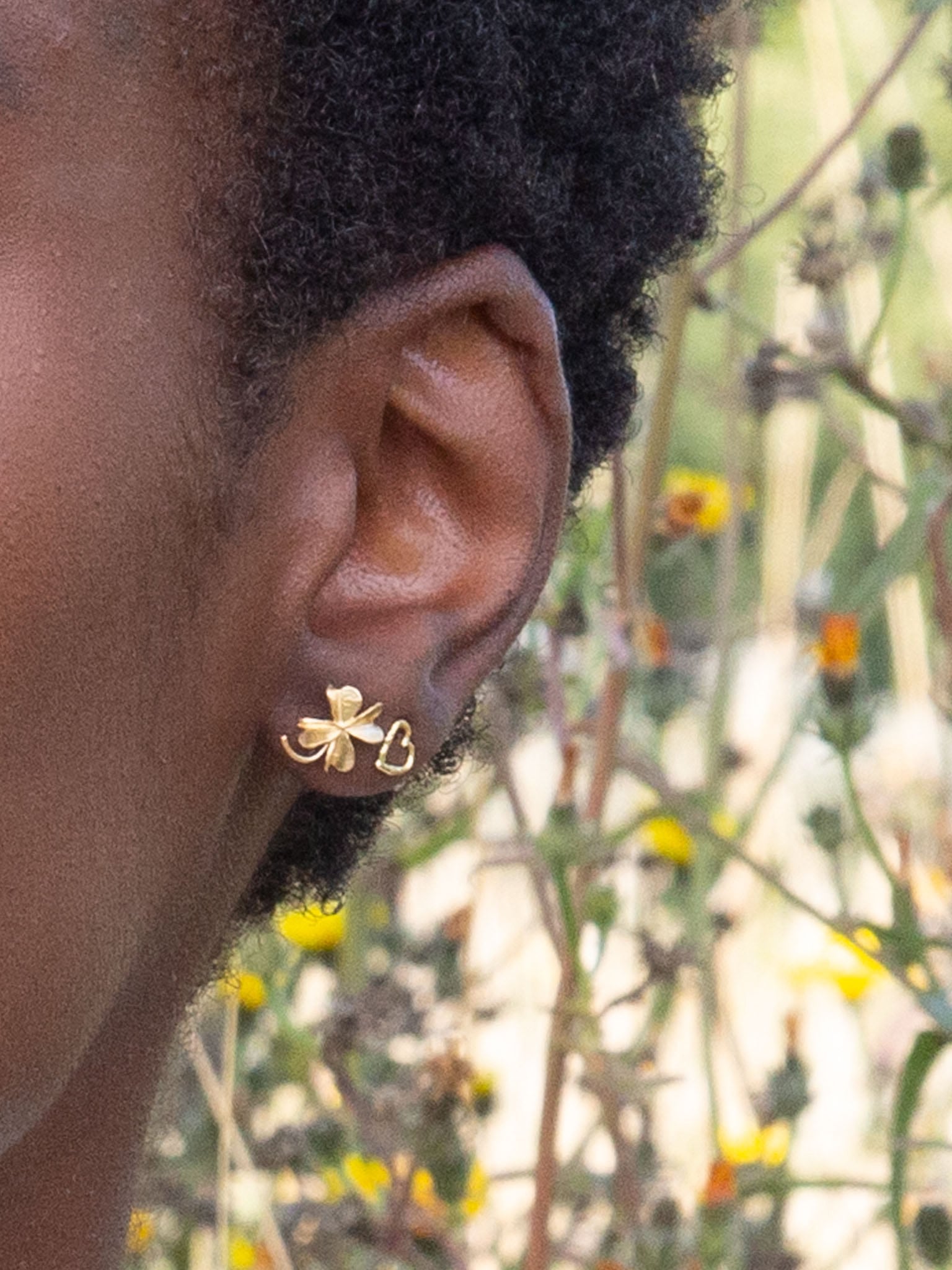 Lucky Clover Stud Earrings - image 2