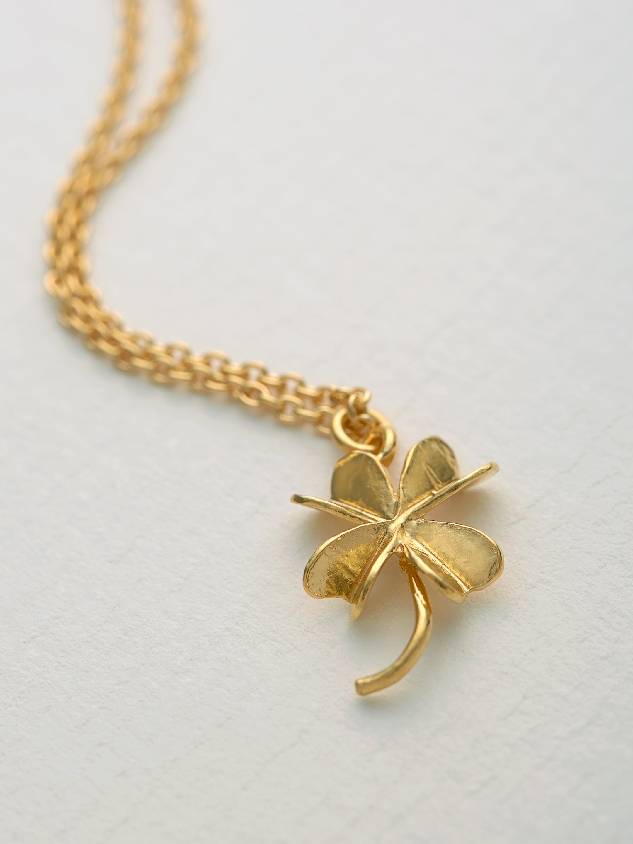 Lucky Clover Necklace - image 3 | gold plate