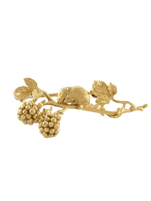 Harvest Mouse Brooch - image 1 | gold plate