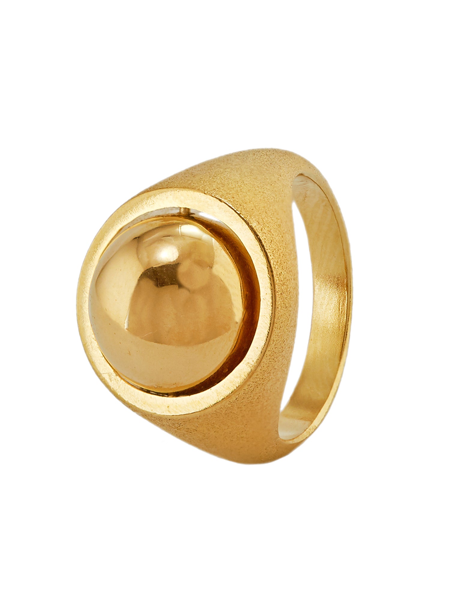 Medi Spinning Dome Signet Ring - image 5 | gold plate