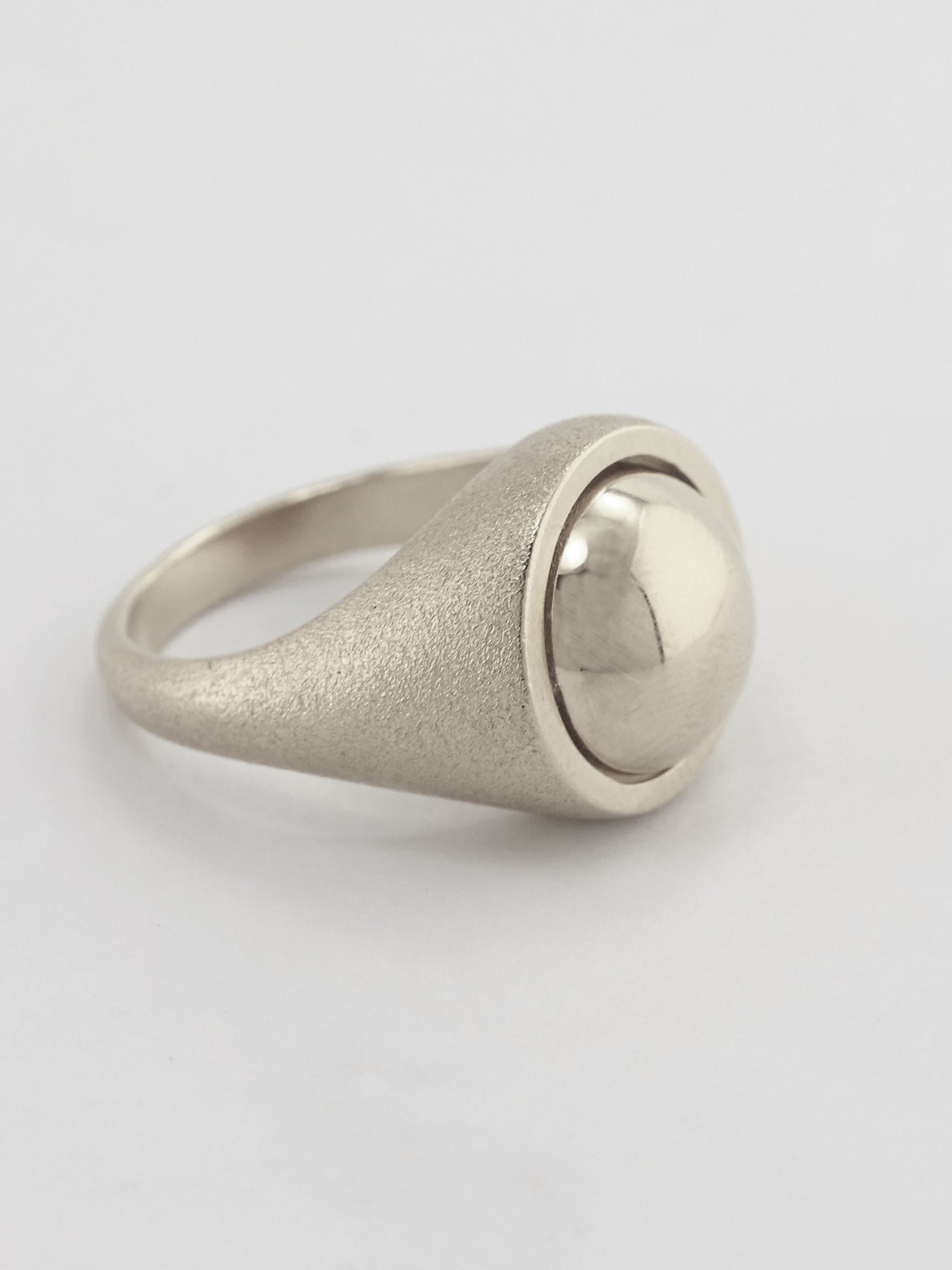 Medi Spinning Dome Signet Ring - image 8 | silver