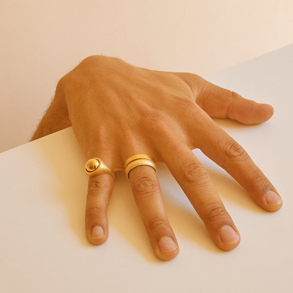 Medi Spinning Dome Signet Ring