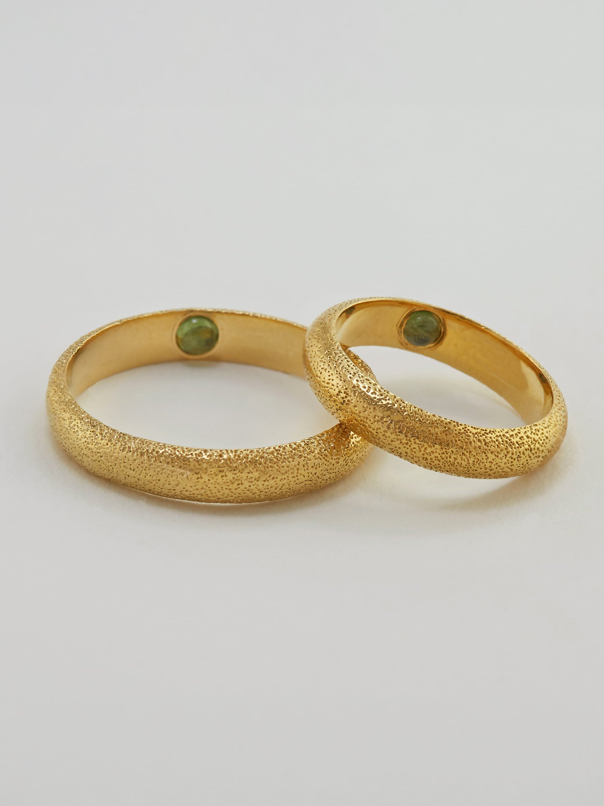 Hans D-Shape Hidden Green Tourmaline Ring - image 3 | gold plate