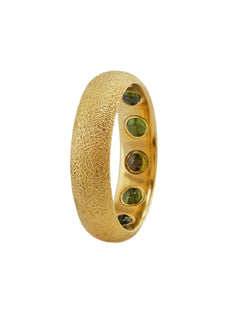The Nottingham D-Shape Hidden Green Tourmaline Ring