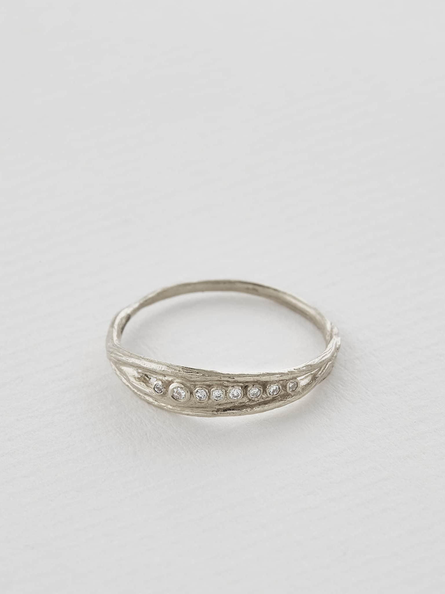 Half Eternity Papina Ring - image 9 | platinum