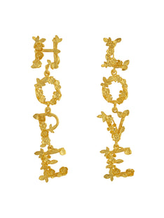 LOVE & HOPE Asymmetric Drop Earrings