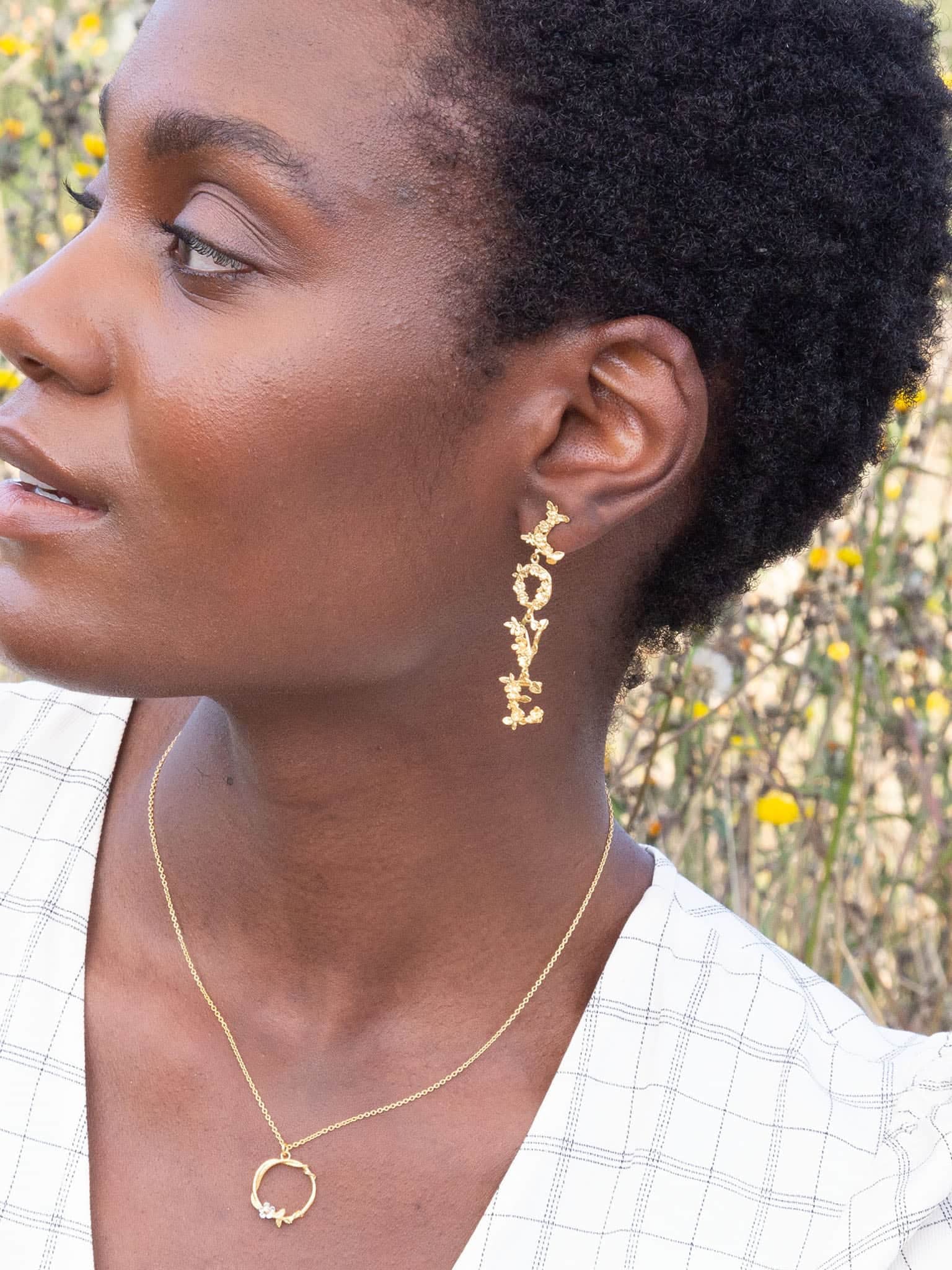 LOVE & HOPE Asymmetric Drop Earrings - image 2