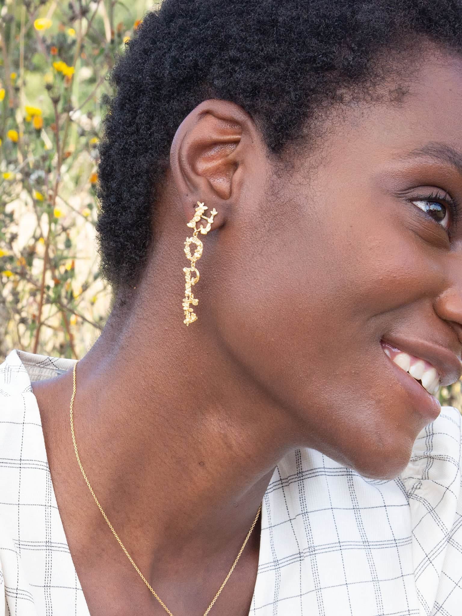 LOVE & HOPE Asymmetric Drop Earrings - image 3
