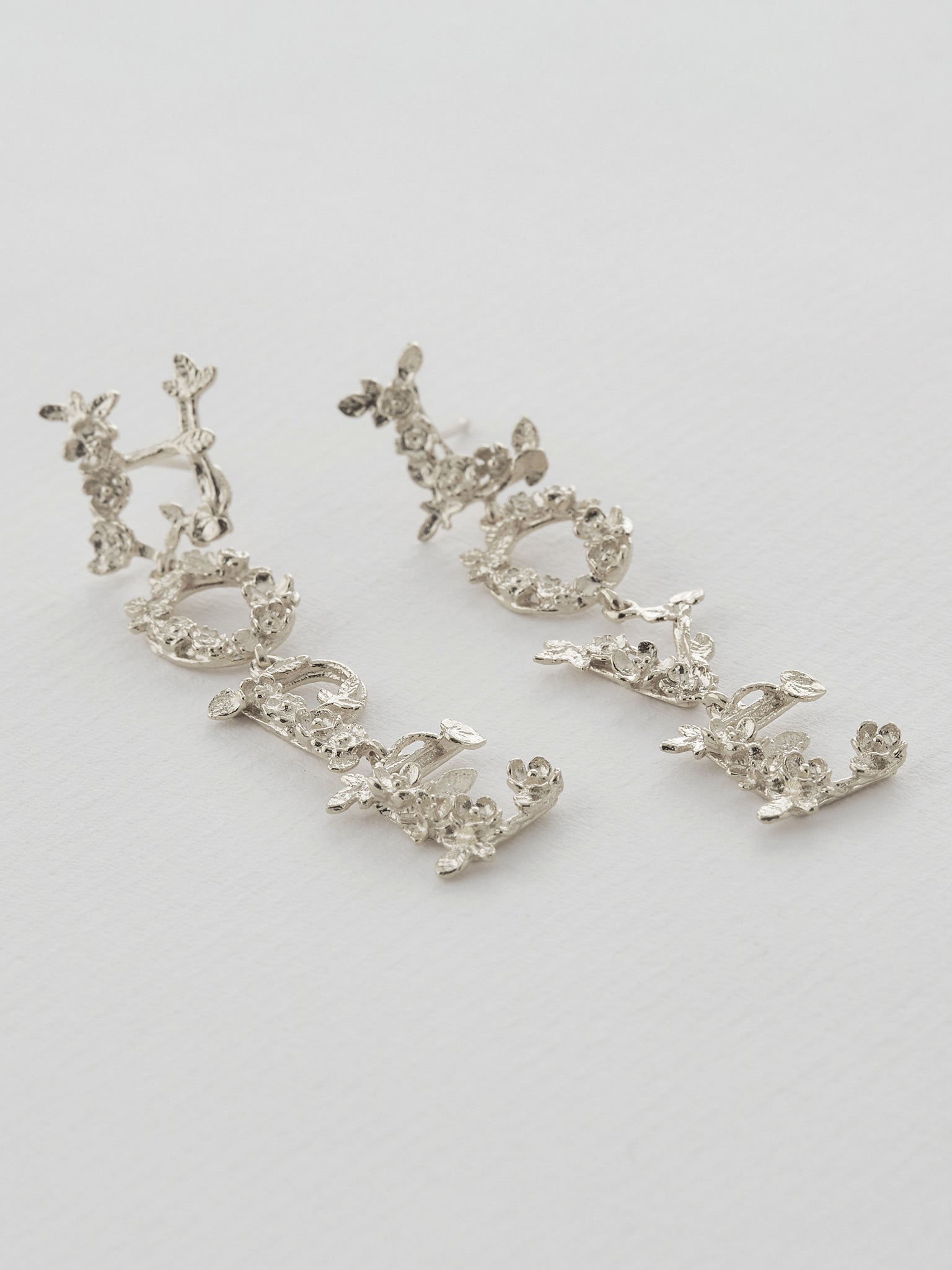 LOVE & HOPE Asymmetric Drop Earrings - image 6 | silver