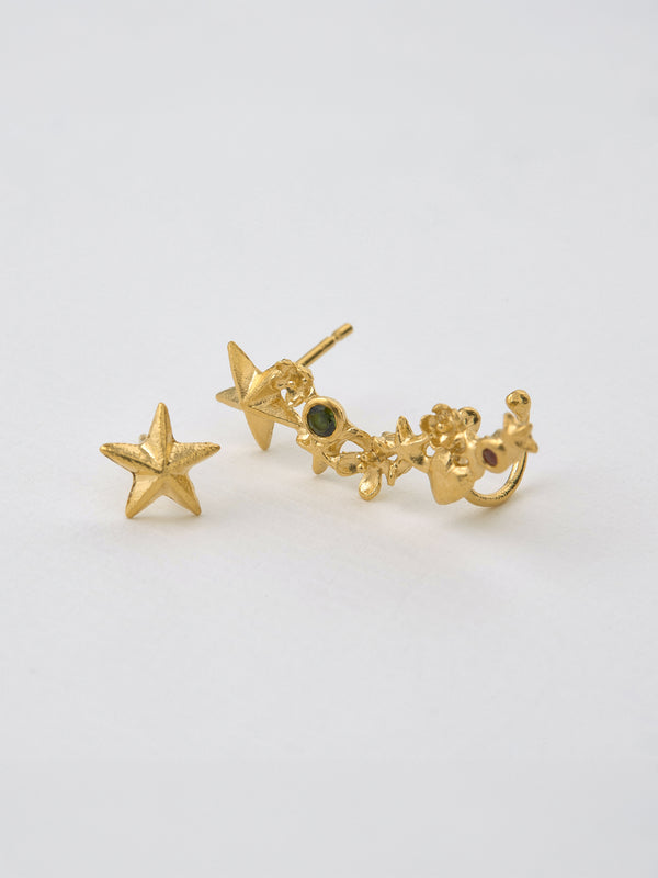 Asymmetric Celestial Climber Earrings