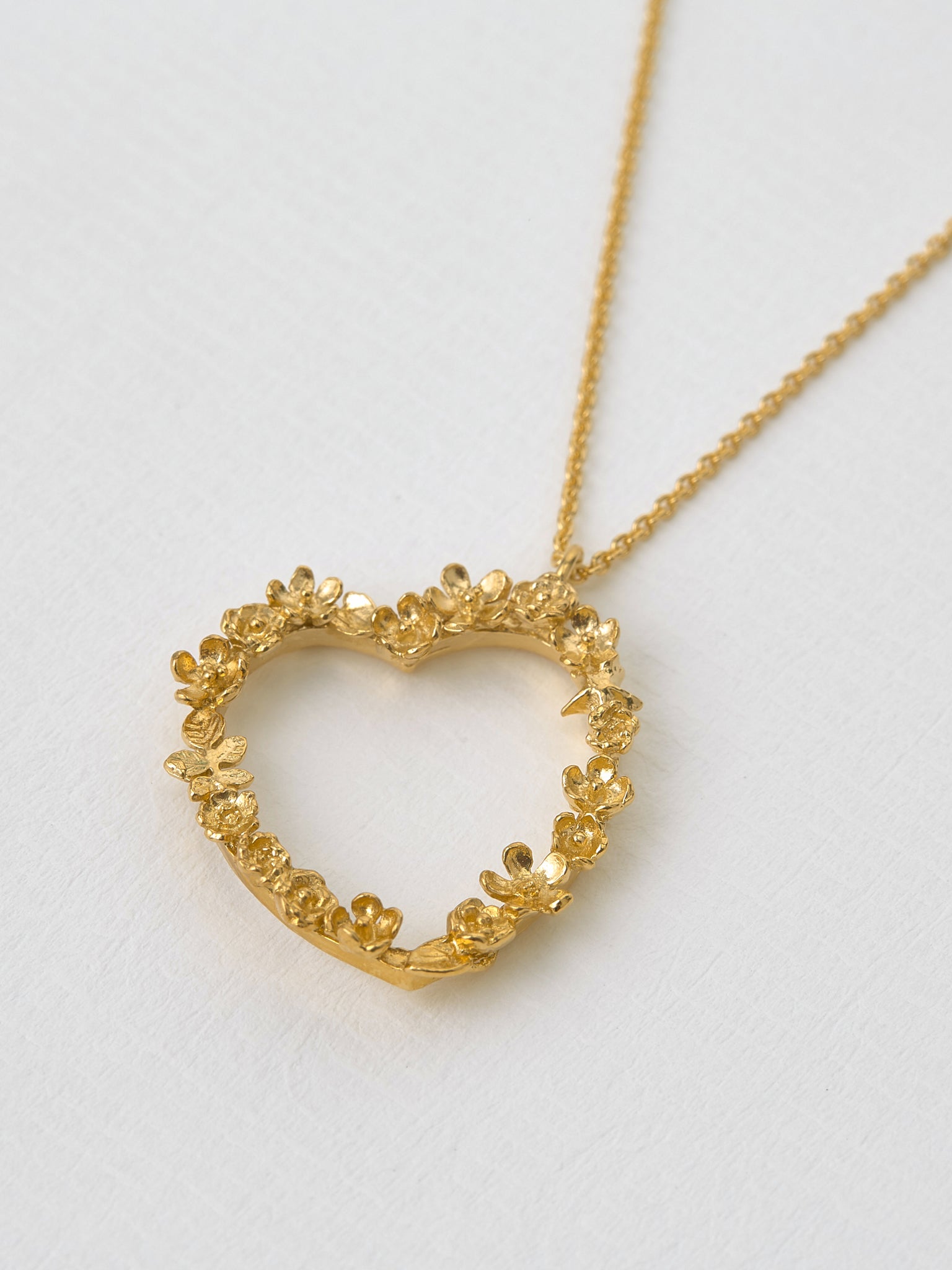 Floral Heart & Star Necklace - image 4 | gold plate