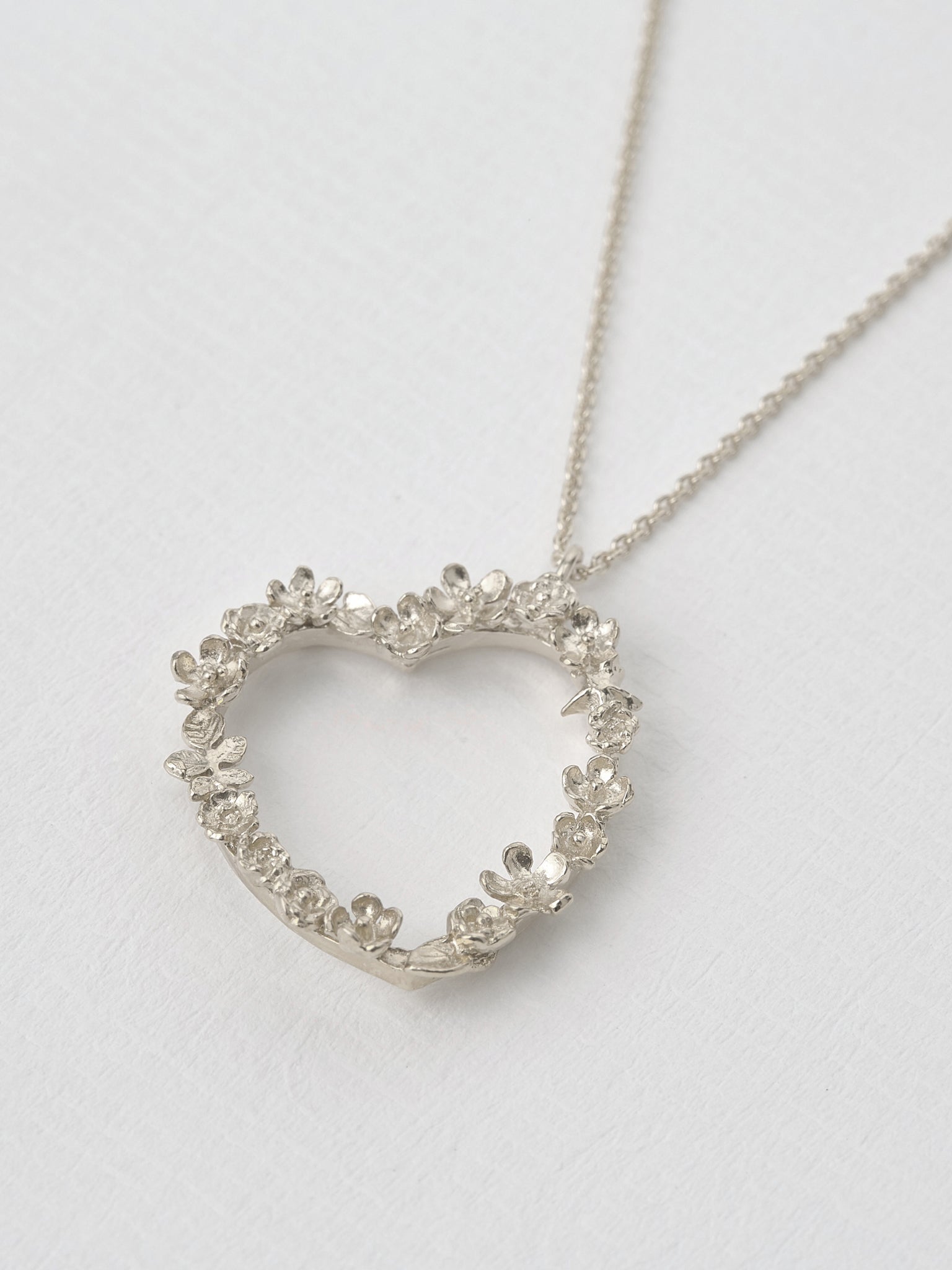 Floral Heart & Star Necklace - image 6 | silver