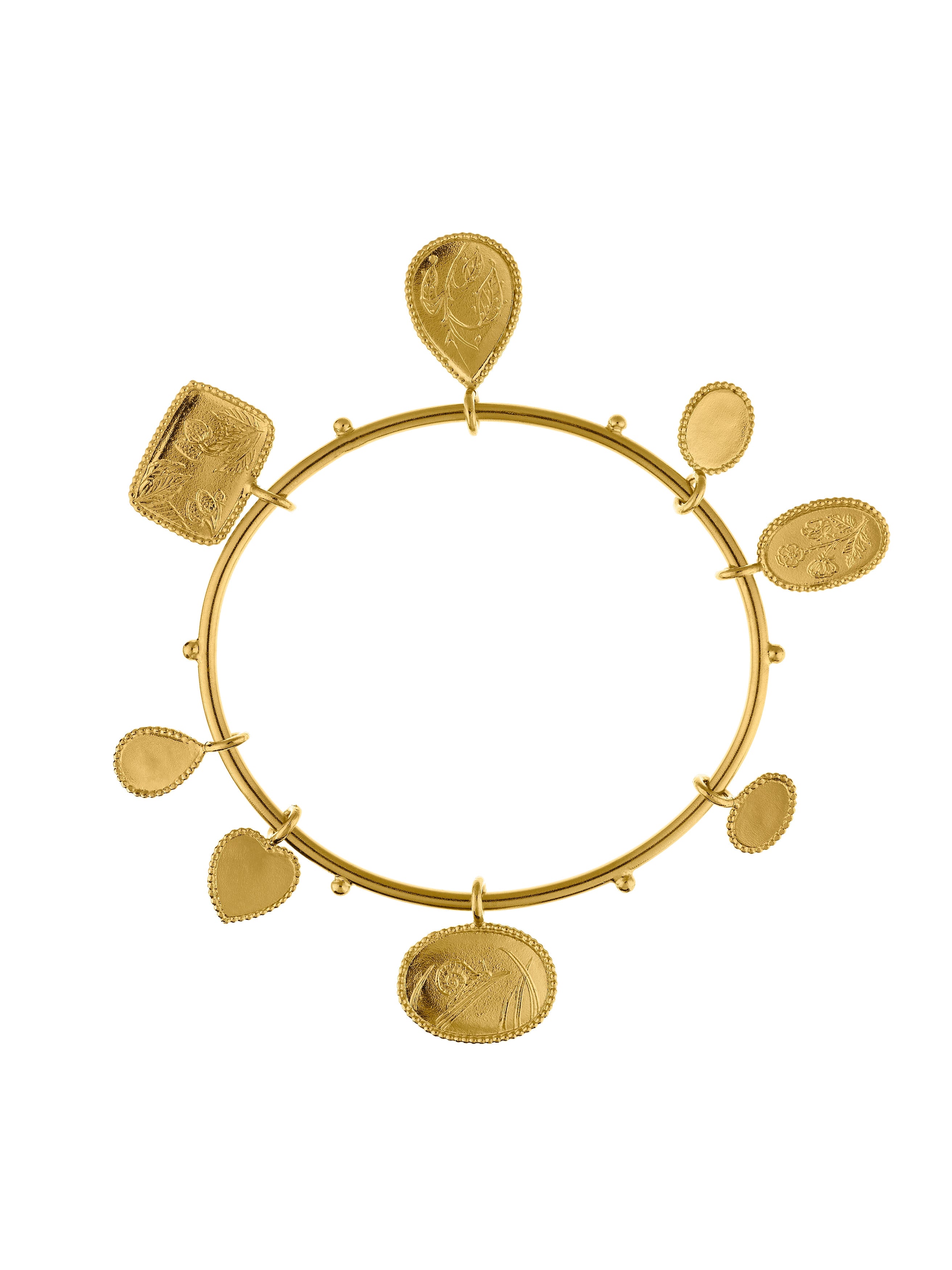 Sensory Devotion Large Charm Bangle - image 3 | gold plate