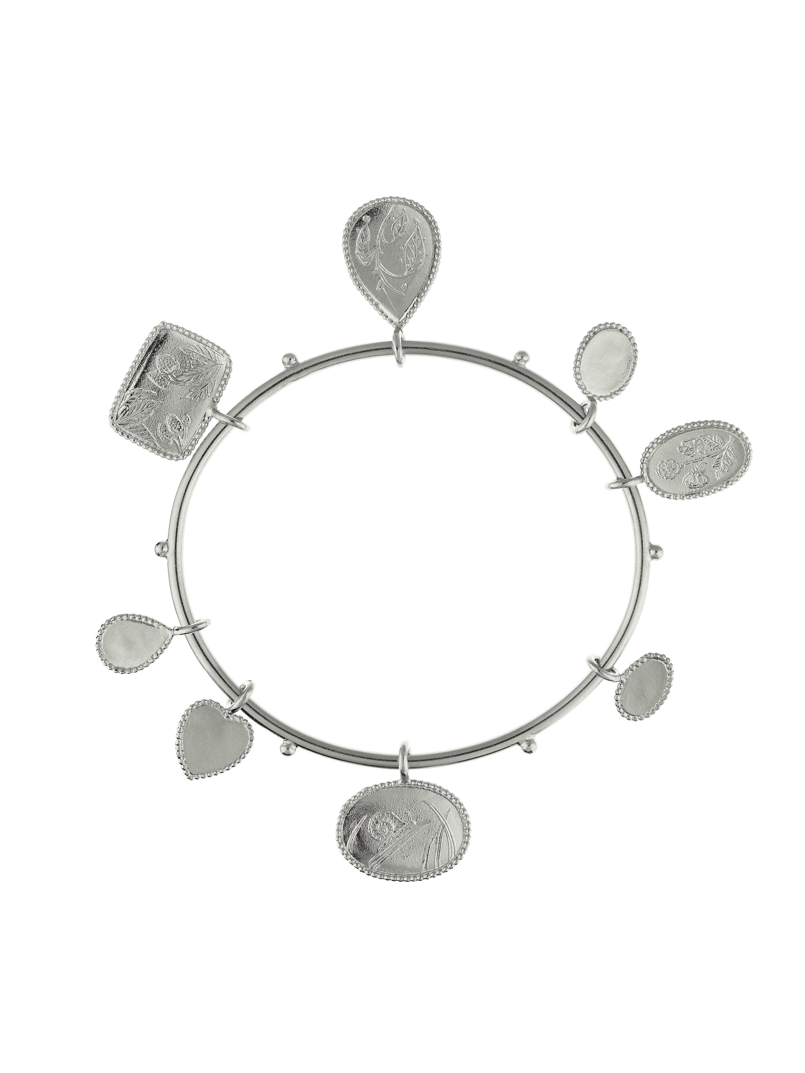 Sensory Devotion Large Charm Bangle - image 7 | silver