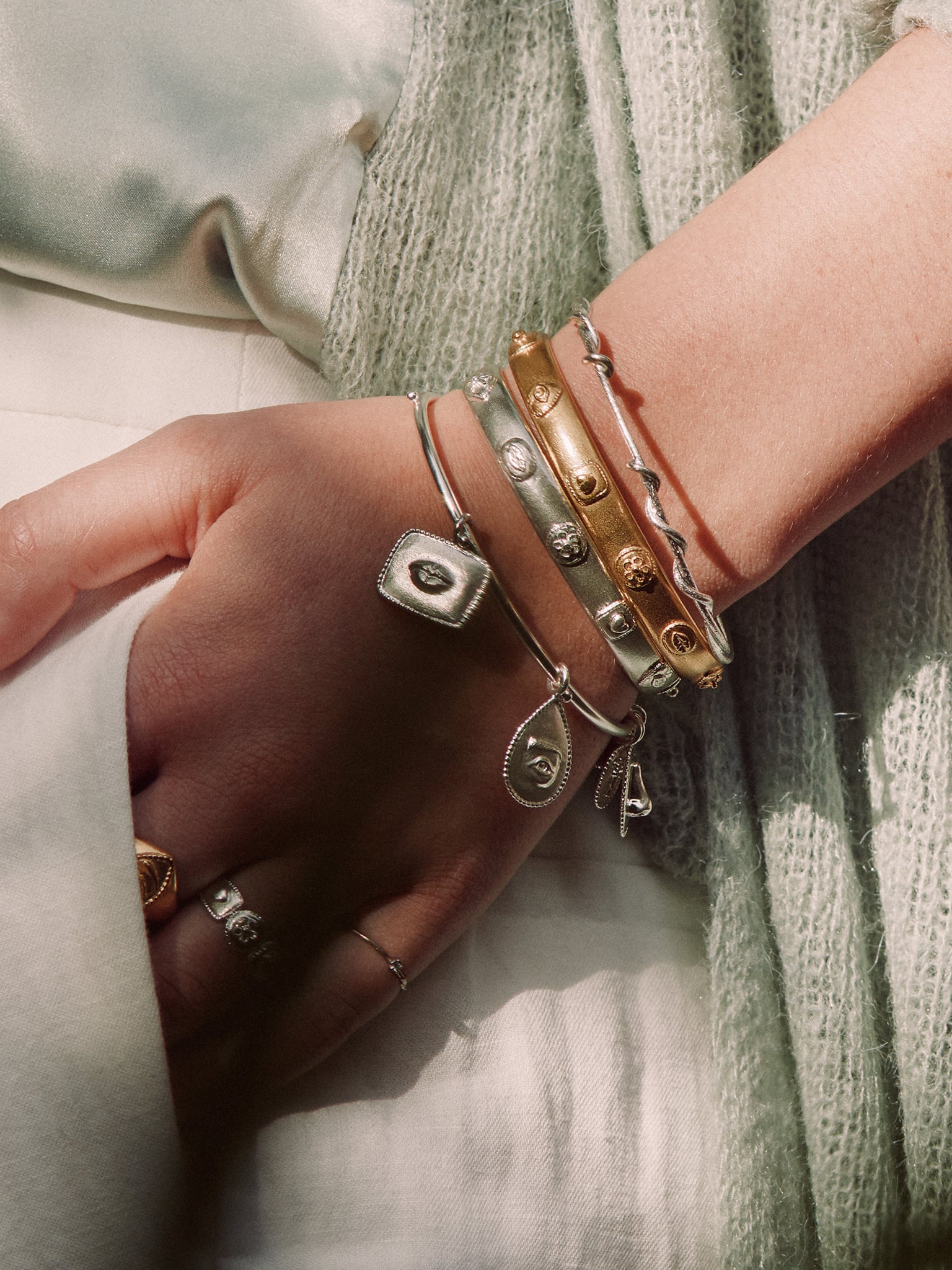 Sensory Devotion Large Charm Bangle - image 5
